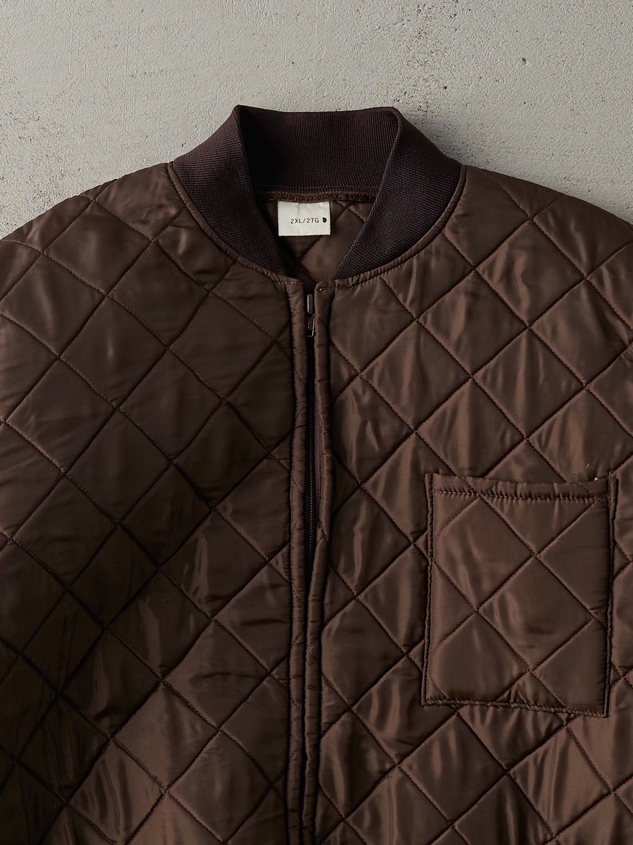 Vintage 90s Brown Nylon Liner Style Jacket (L/XL)