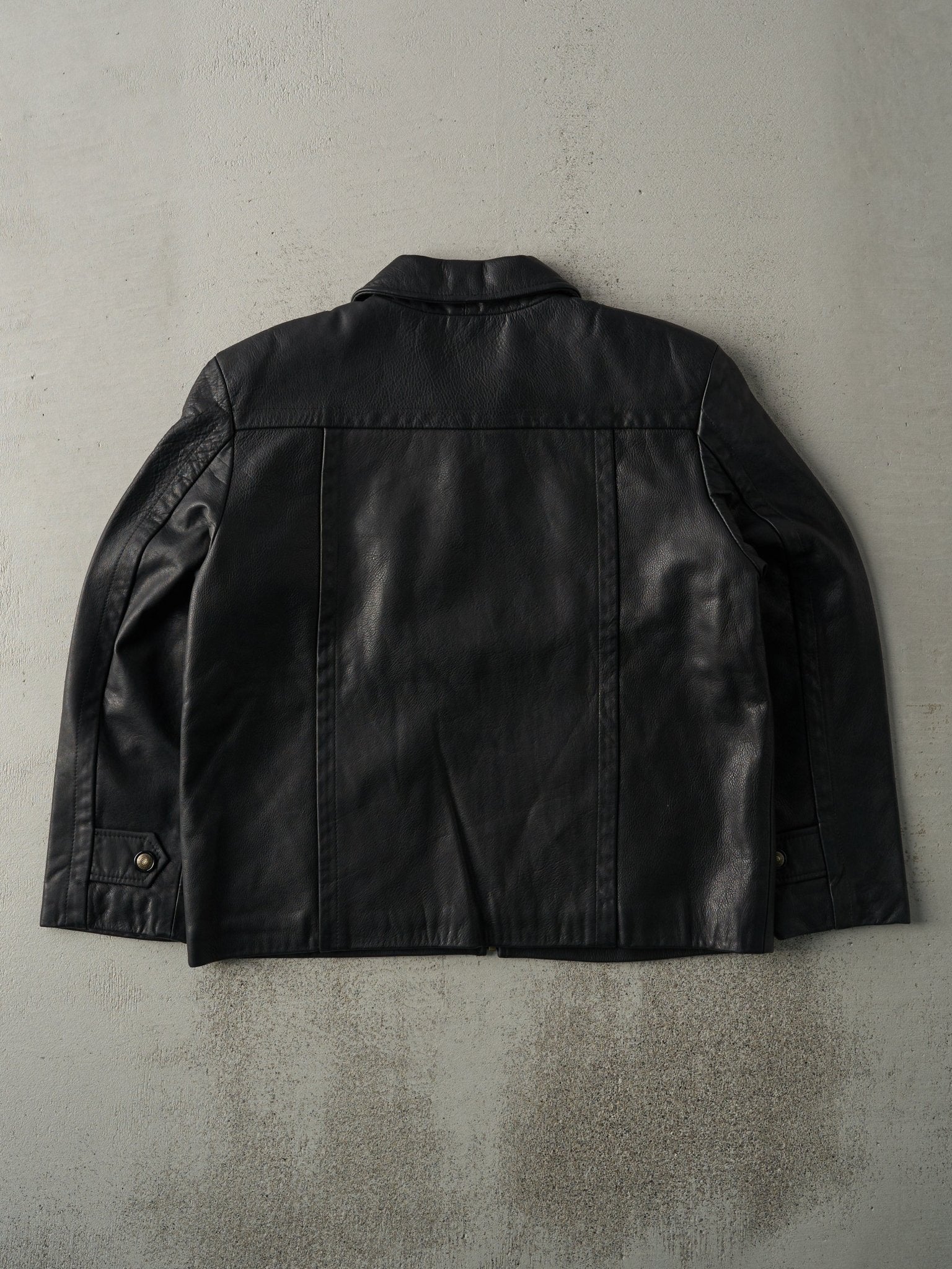 Vintage 90s Black Modo Peau Leather Boxy Jacket (M) – Rebalance