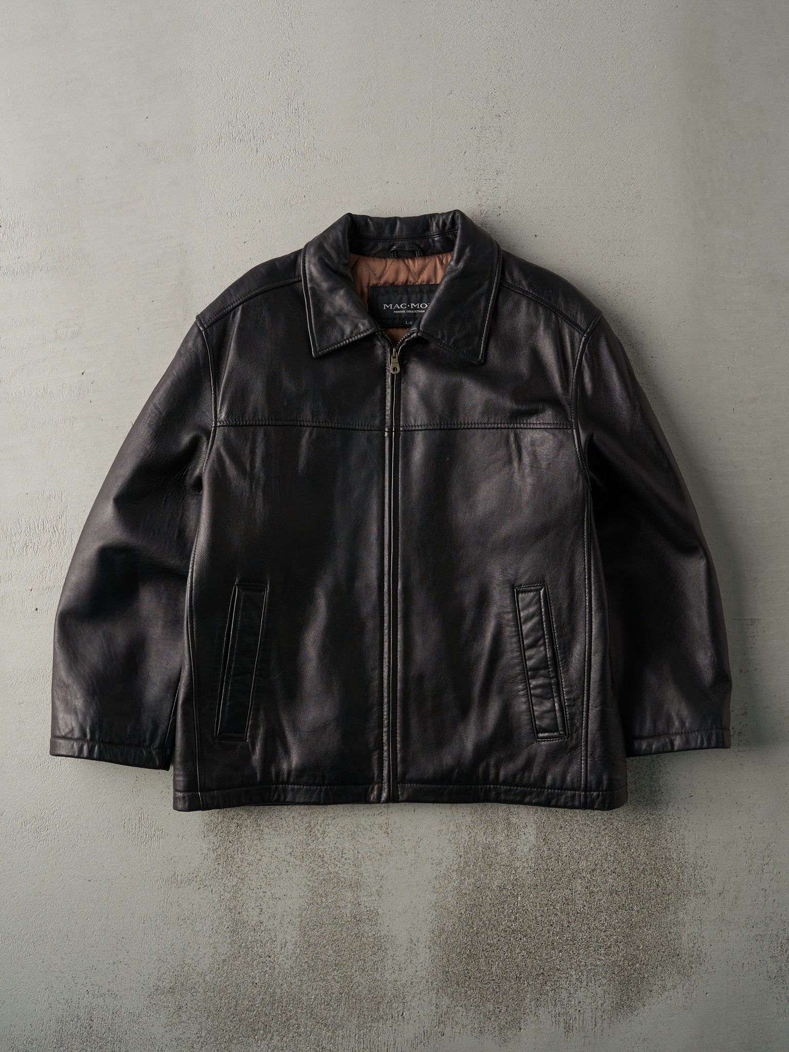 Vintage 90s Black Mac Mor Leather Jacket (M)