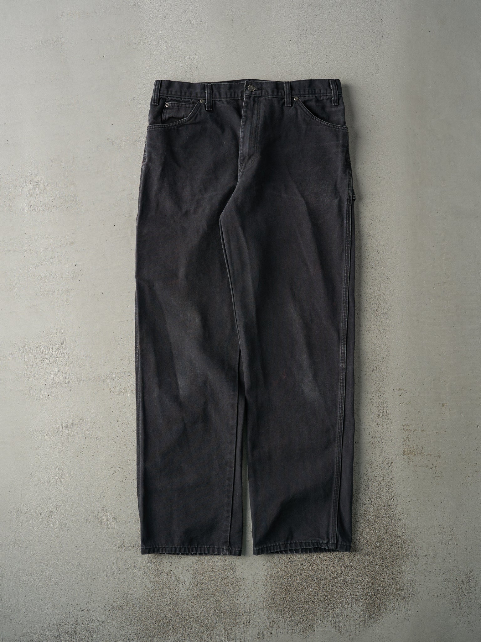 Vintage 90s Faded Black Dickies Carpenter Pants (36x33)