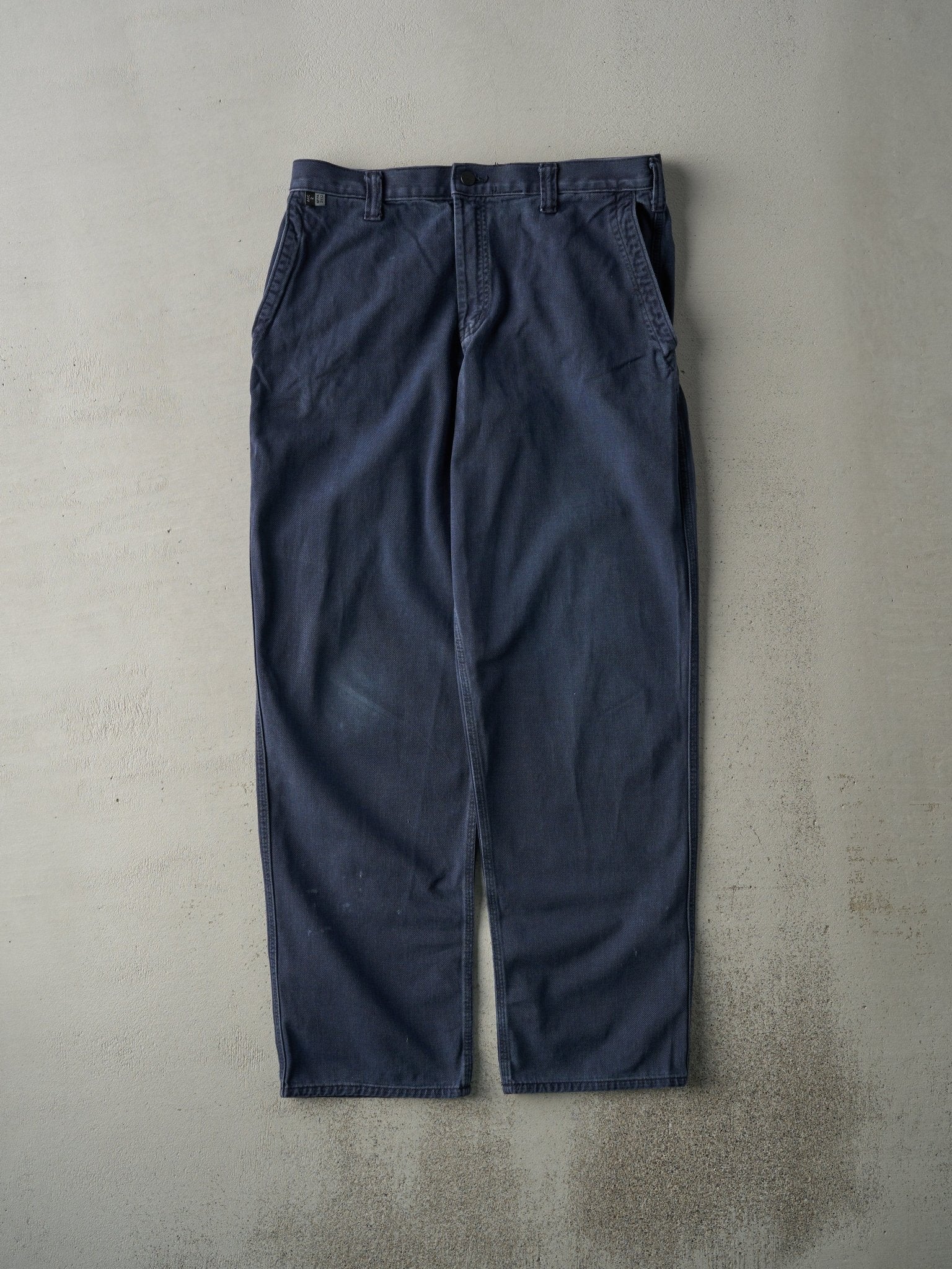 Vintage Y2K Navy Blue Carhartt Fire Resistant Work Pants (34x31.5)