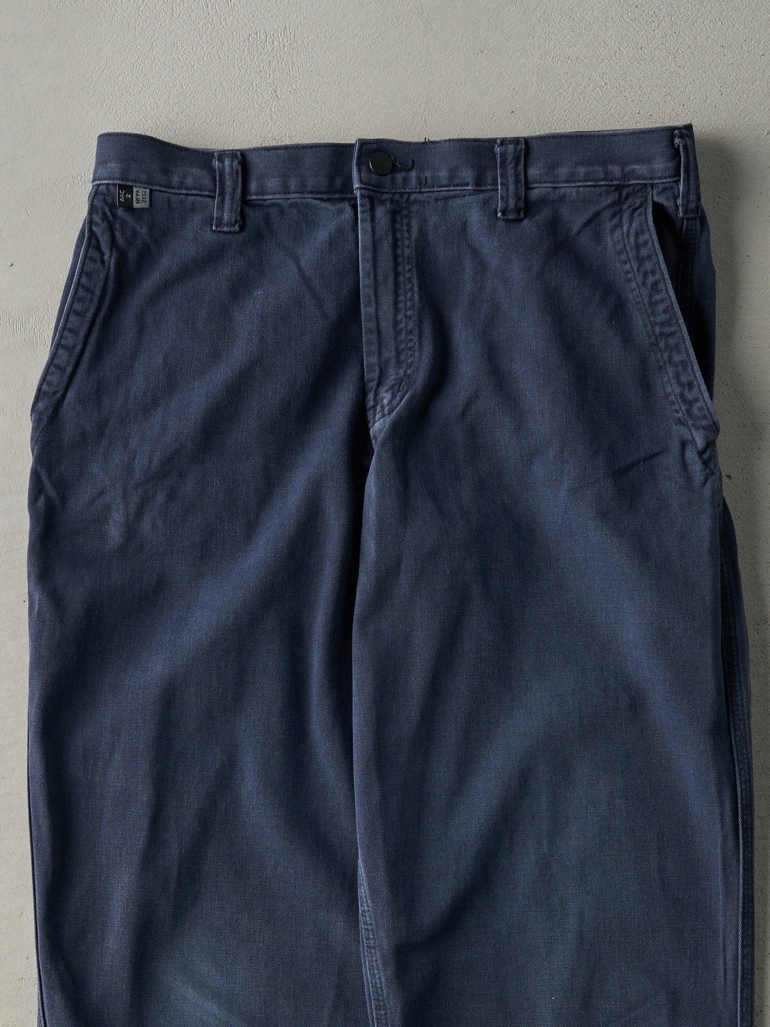 Vintage Y2K Navy Blue Carhartt Fire Resistant Work Pants (34x31.5)