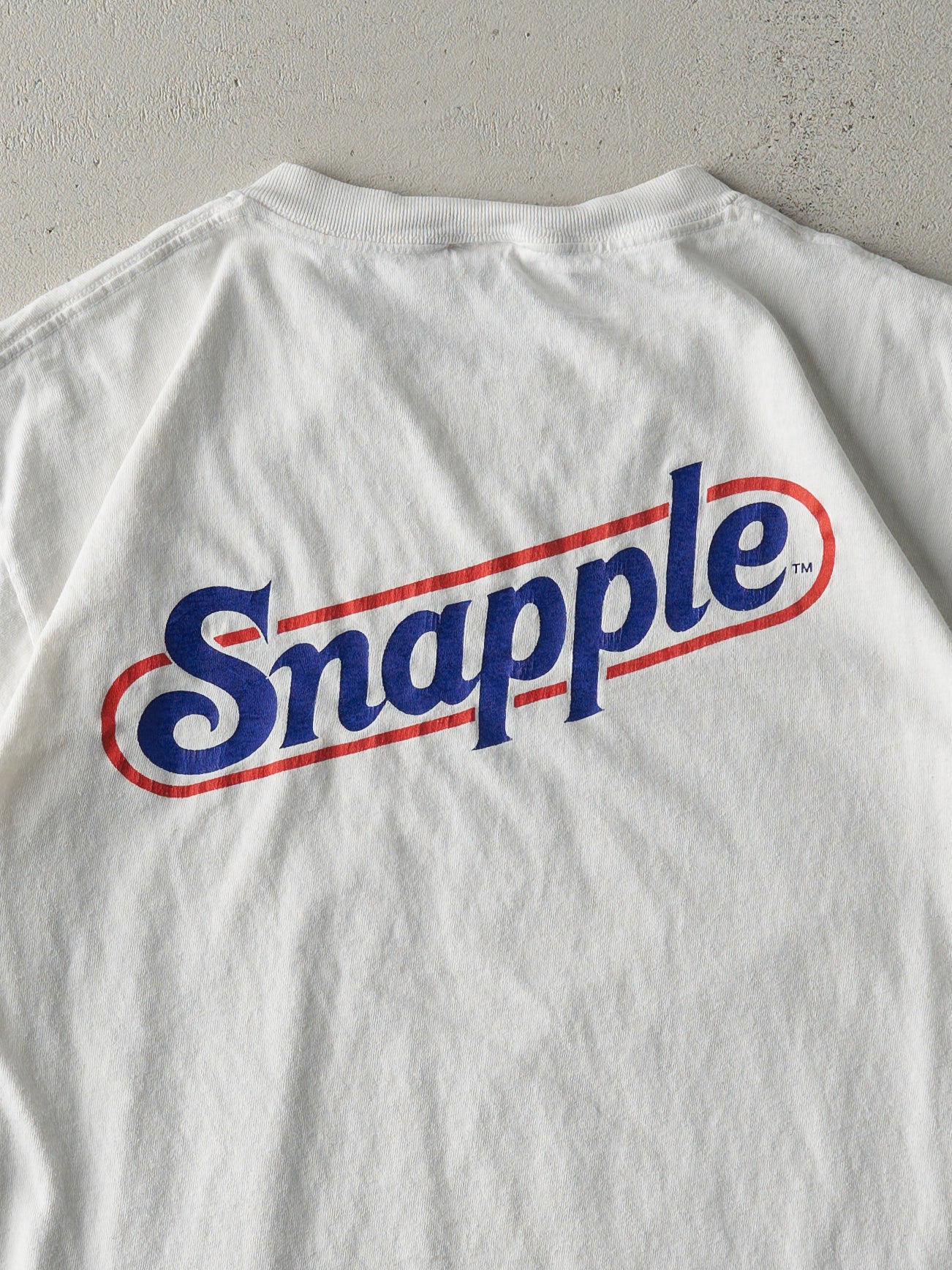 Vintage 90s White Snapple Logo Tee (M)