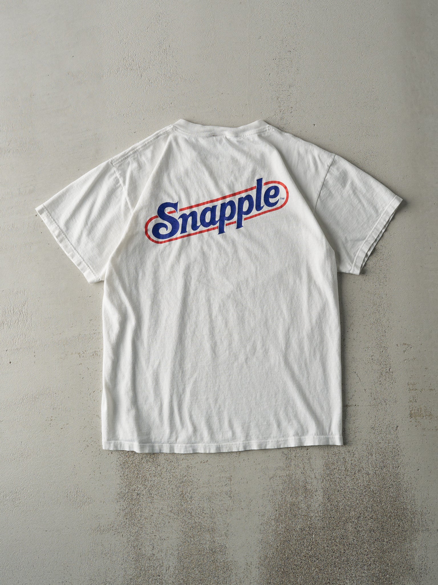 Vintage 90s White Snapple Logo Tee (M)