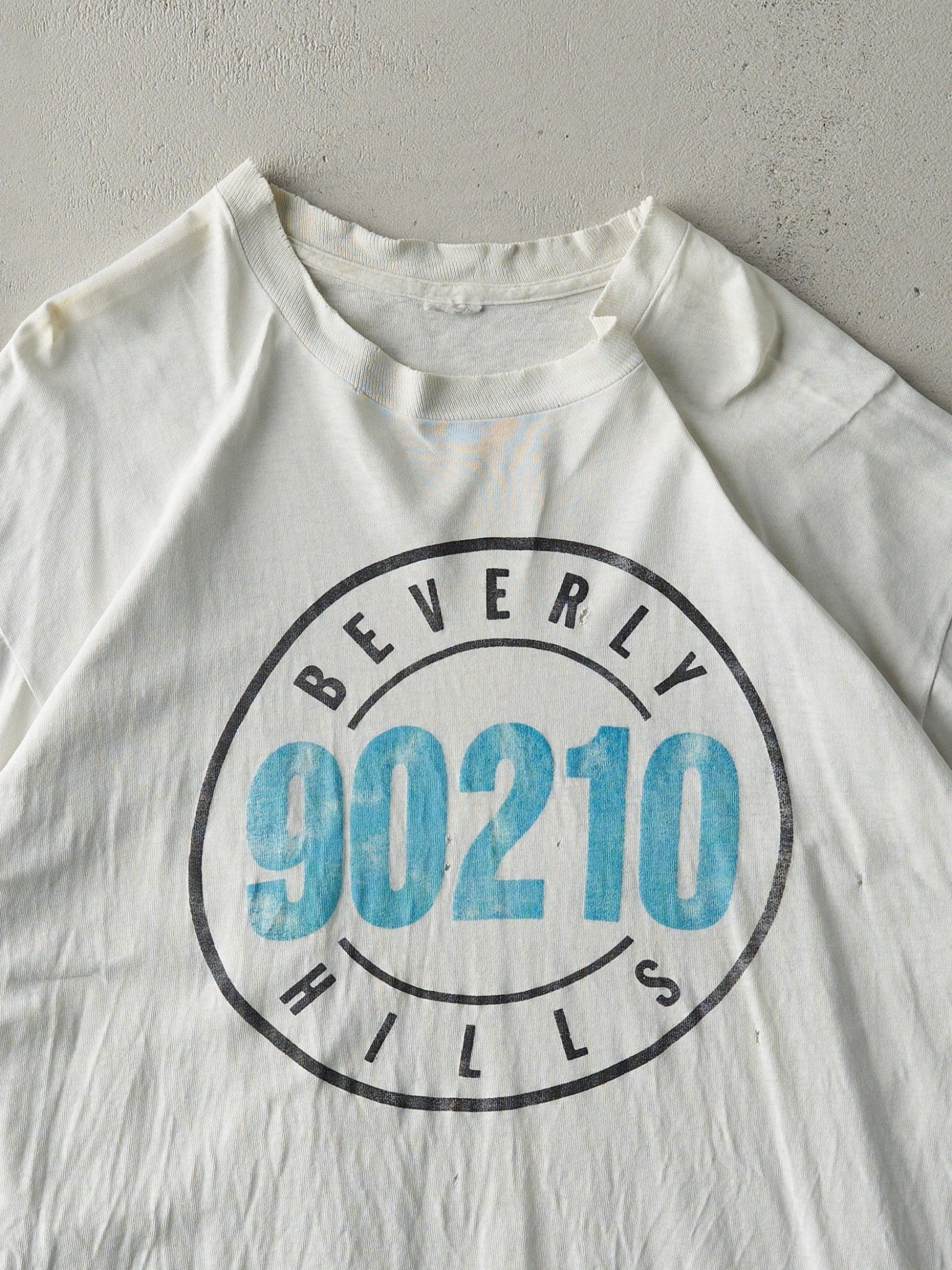 Vintage 90s White Beverly Hills 90210 Single Stitch Tee (XL)