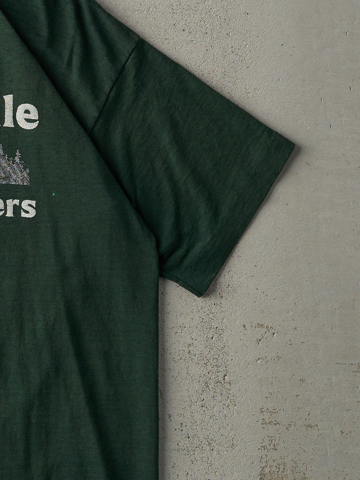 Vintage 90s Forest Green Huntersville Canoe Outfitters Single Stitch Tee (M)