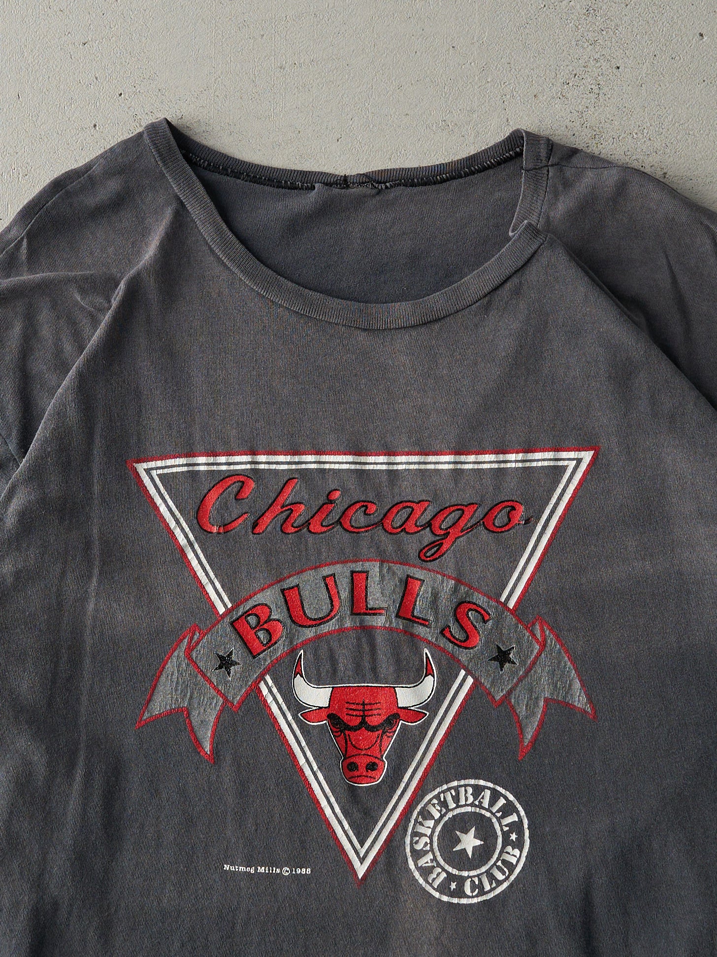 Vintage 88' Grey Chicago Bulls Single Stitch Tee (L)