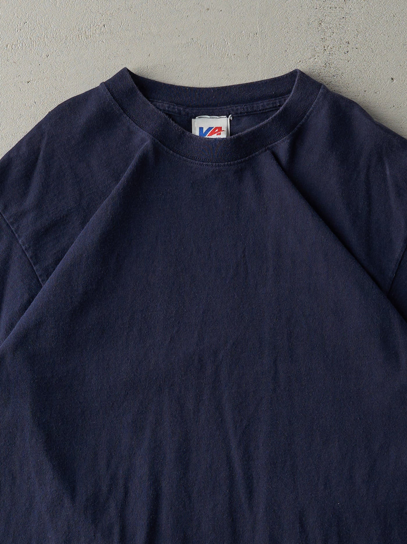 Vintage Y2K Navy Blue Blank Tee (M)