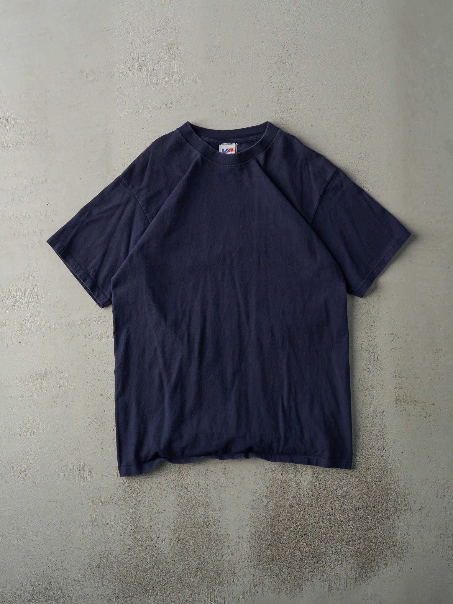 Vintage Y2K Navy Blue Blank Tee (M)