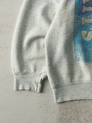 Vintage 90s Heather Grey Labatt Blue Boxy Crewneck (L)