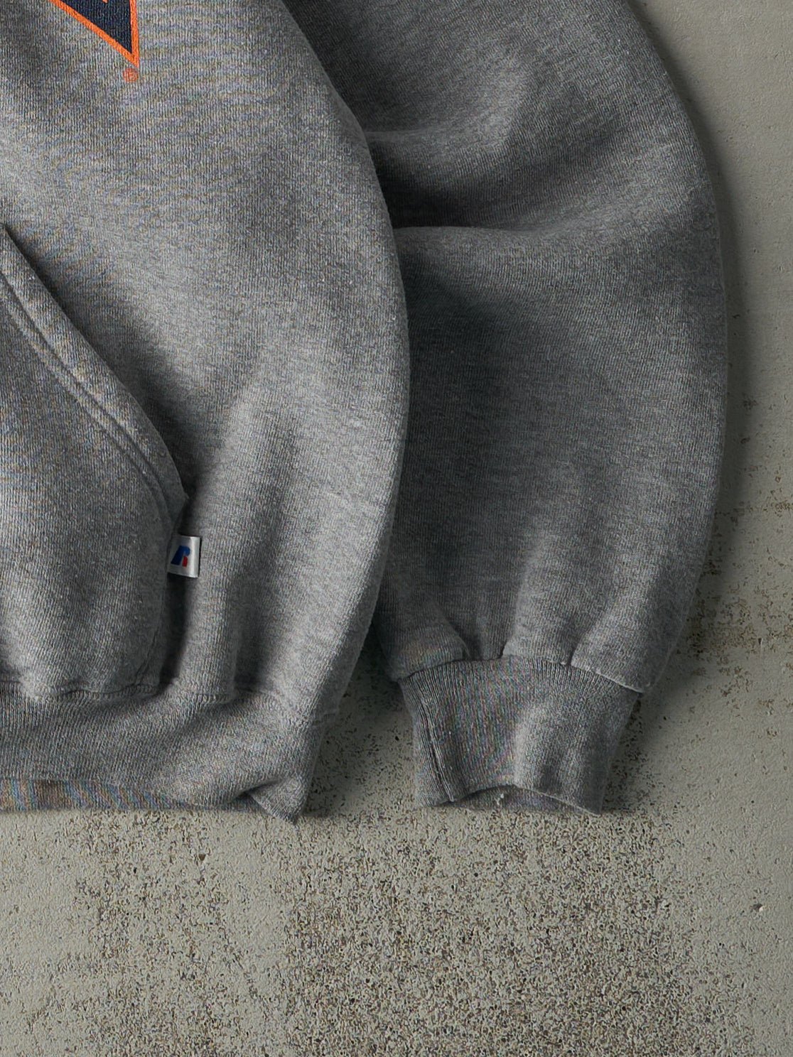 Vintage Y2K Grey Syracuse University Russell Athletics Hoodie (M)