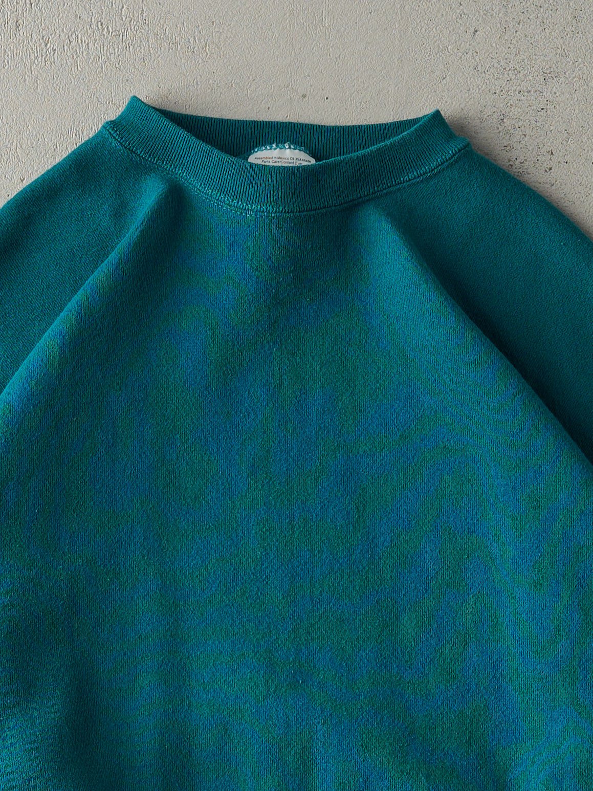 Vintage 90s Teal Blank Boxy Crewneck (L)