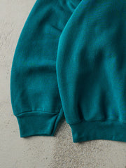 Vintage 90s Teal Blank Boxy Crewneck (L)