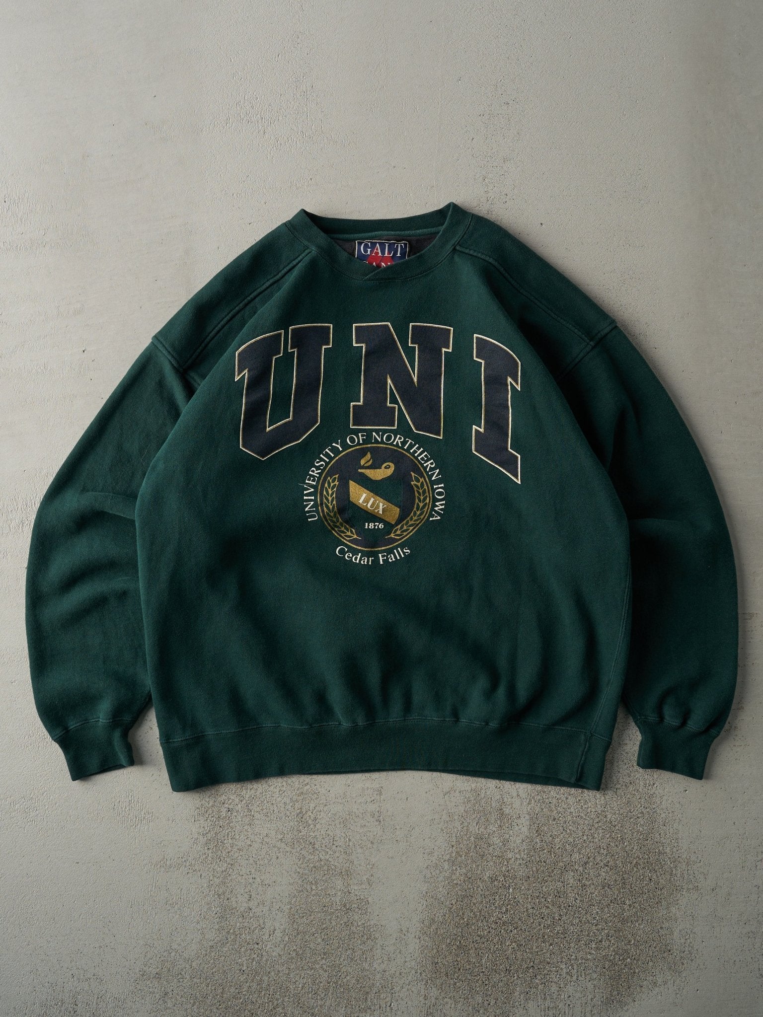 Vintage 90s Forest Green University of Northern Iowa Crewneck (L)