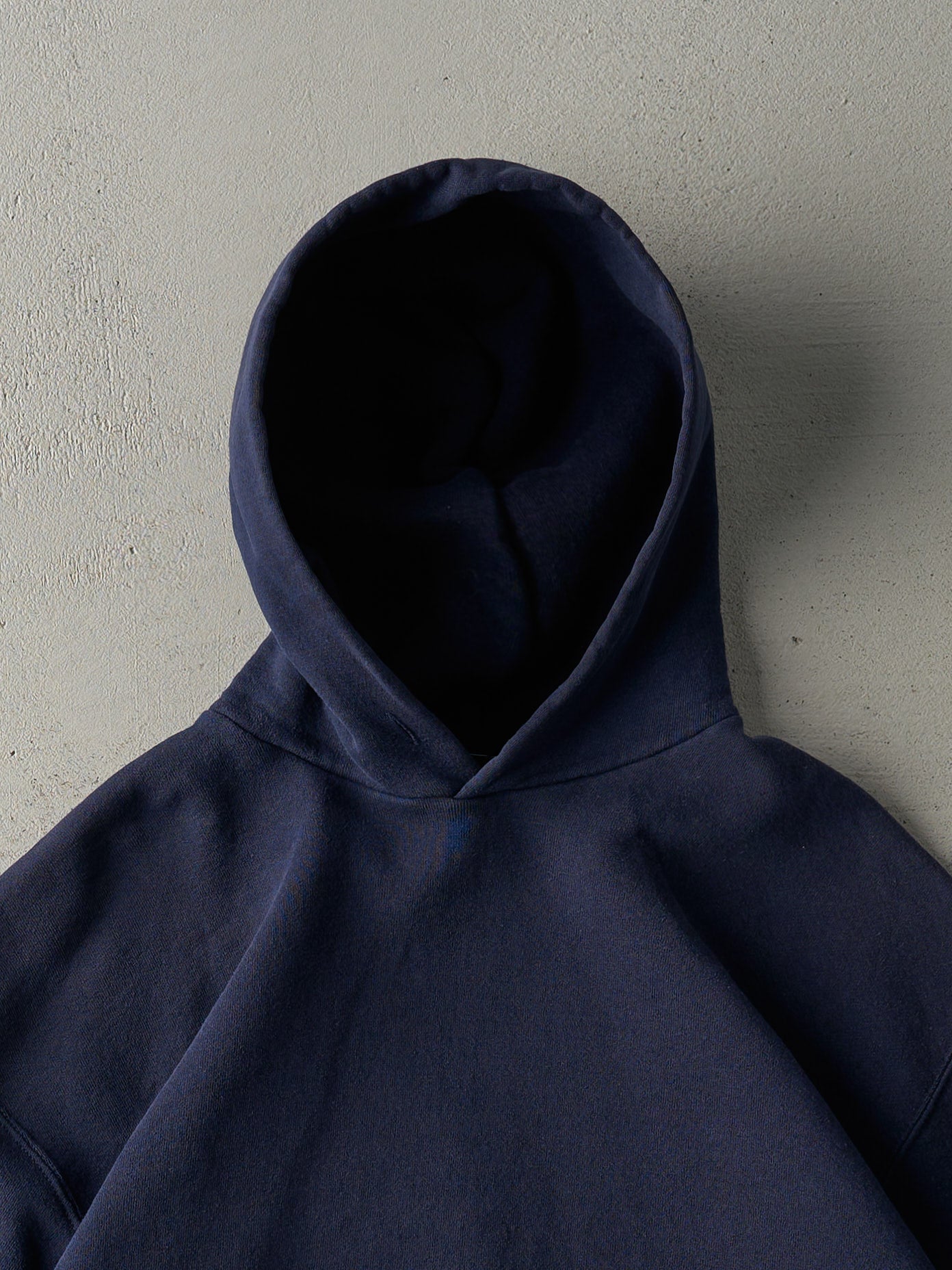 Vintage Y2K Navy Blue Russell Athletics Blank Hoodie (M)