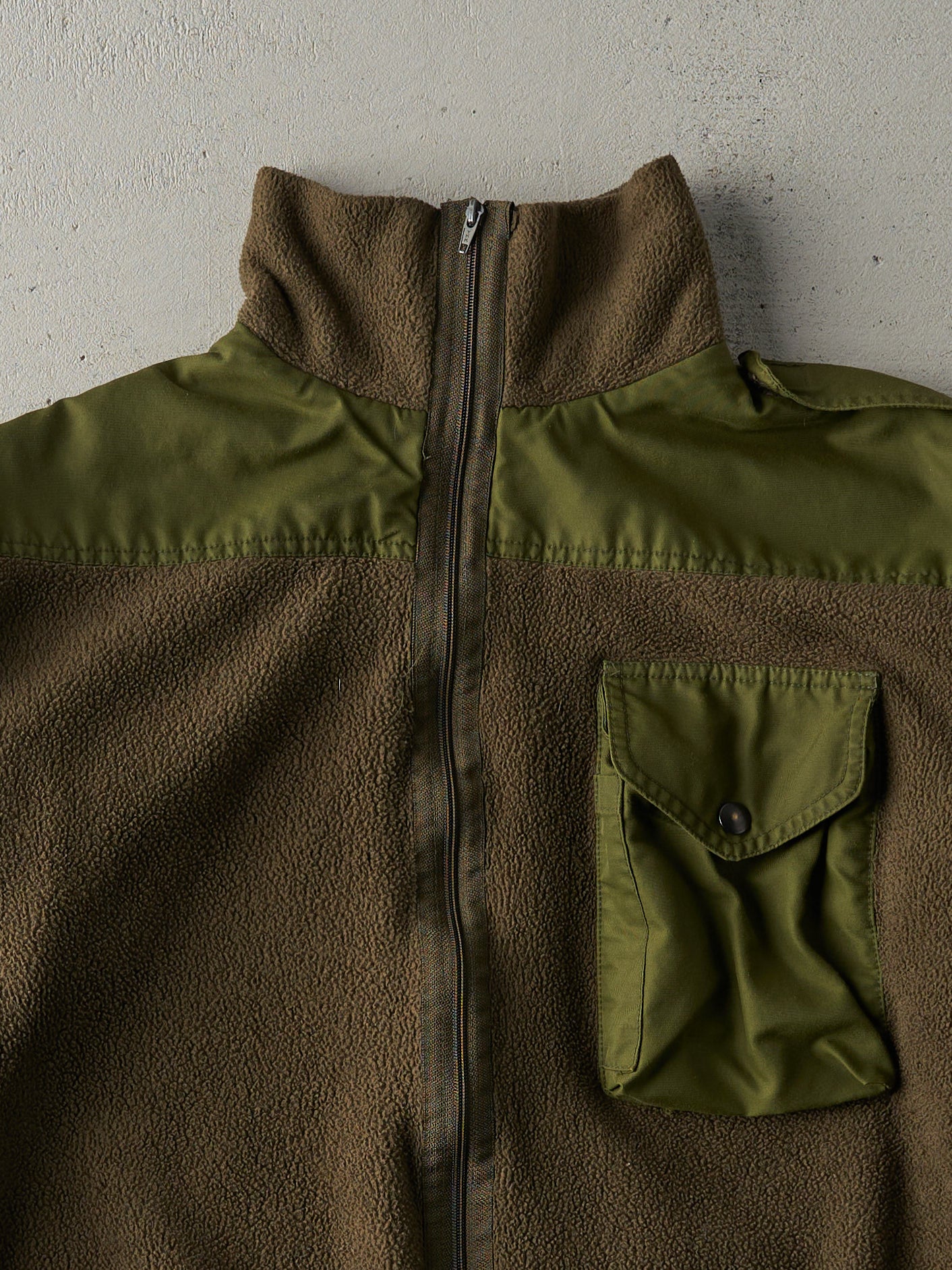 Vintage 90s Green Fleece Zip Up Jacket (M/L)