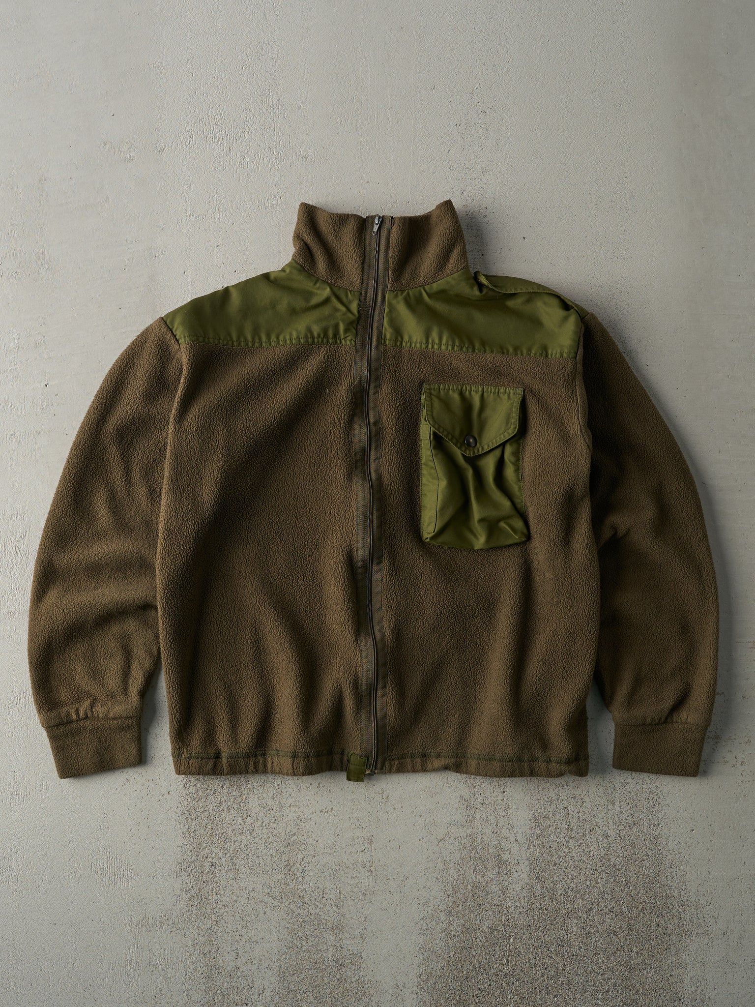 Vintage 90s Green Fleece Zip Up Jacket (M/L)