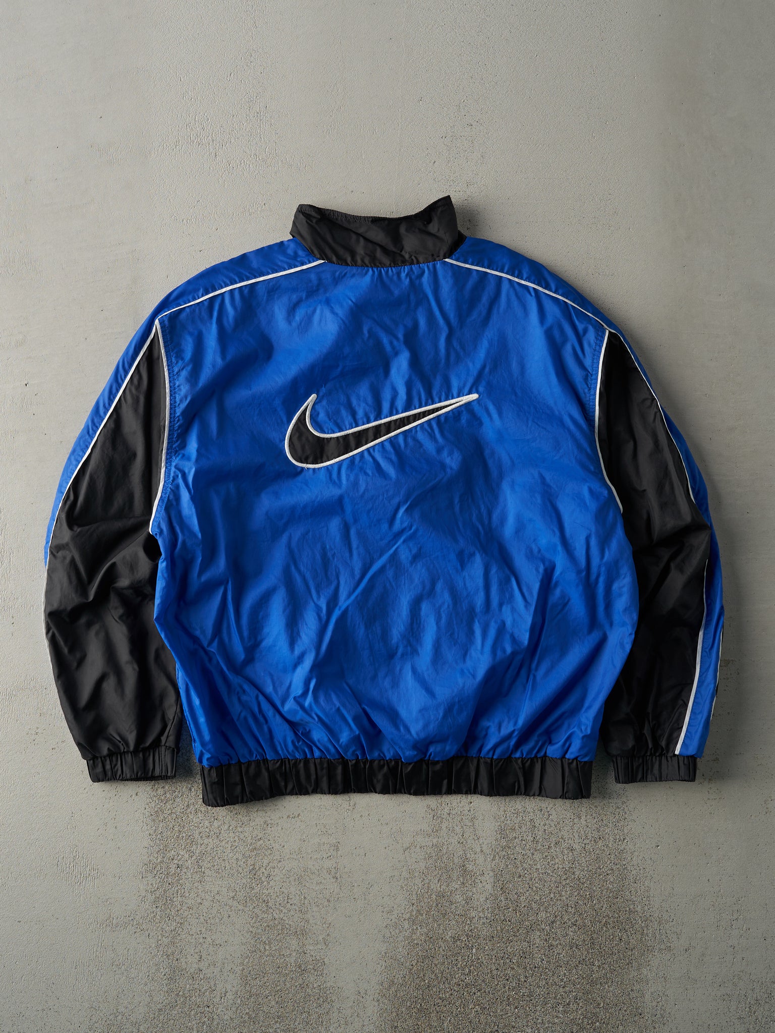 Vintage 90s Blue & Black Nike Windbreaker Jacket (M)