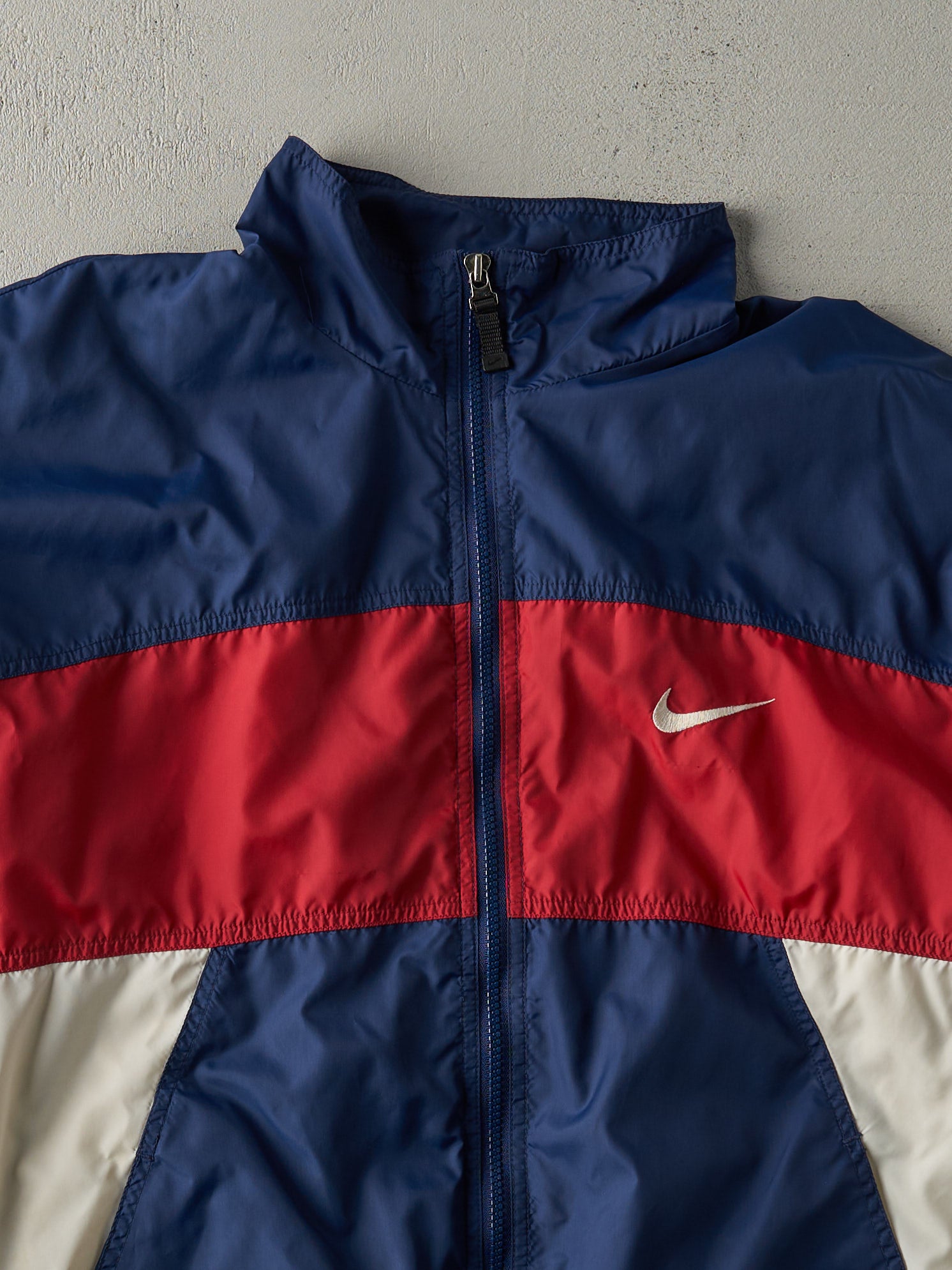 Vintage 90s Navy, Red & White Nike Windbreaker Jacket (M)