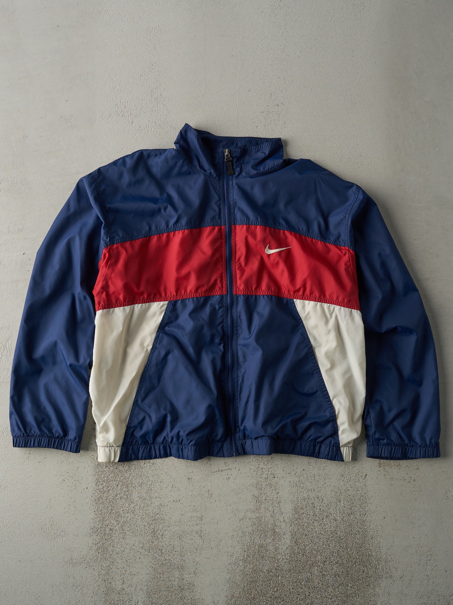 Vintage 90s Navy, Red & White Nike Windbreaker Jacket (M)