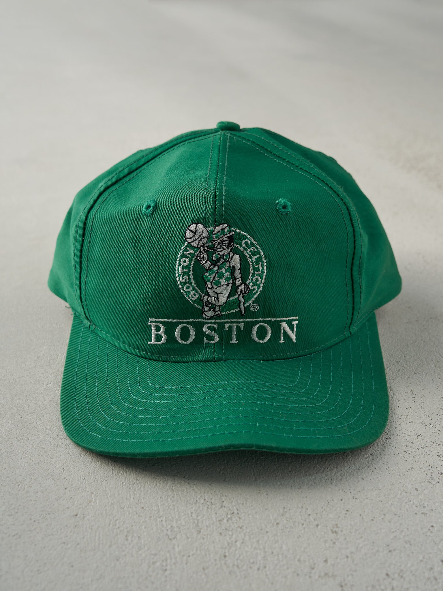 Vintage 90s Green Boston Celtics Embroidered Snap Back Hat