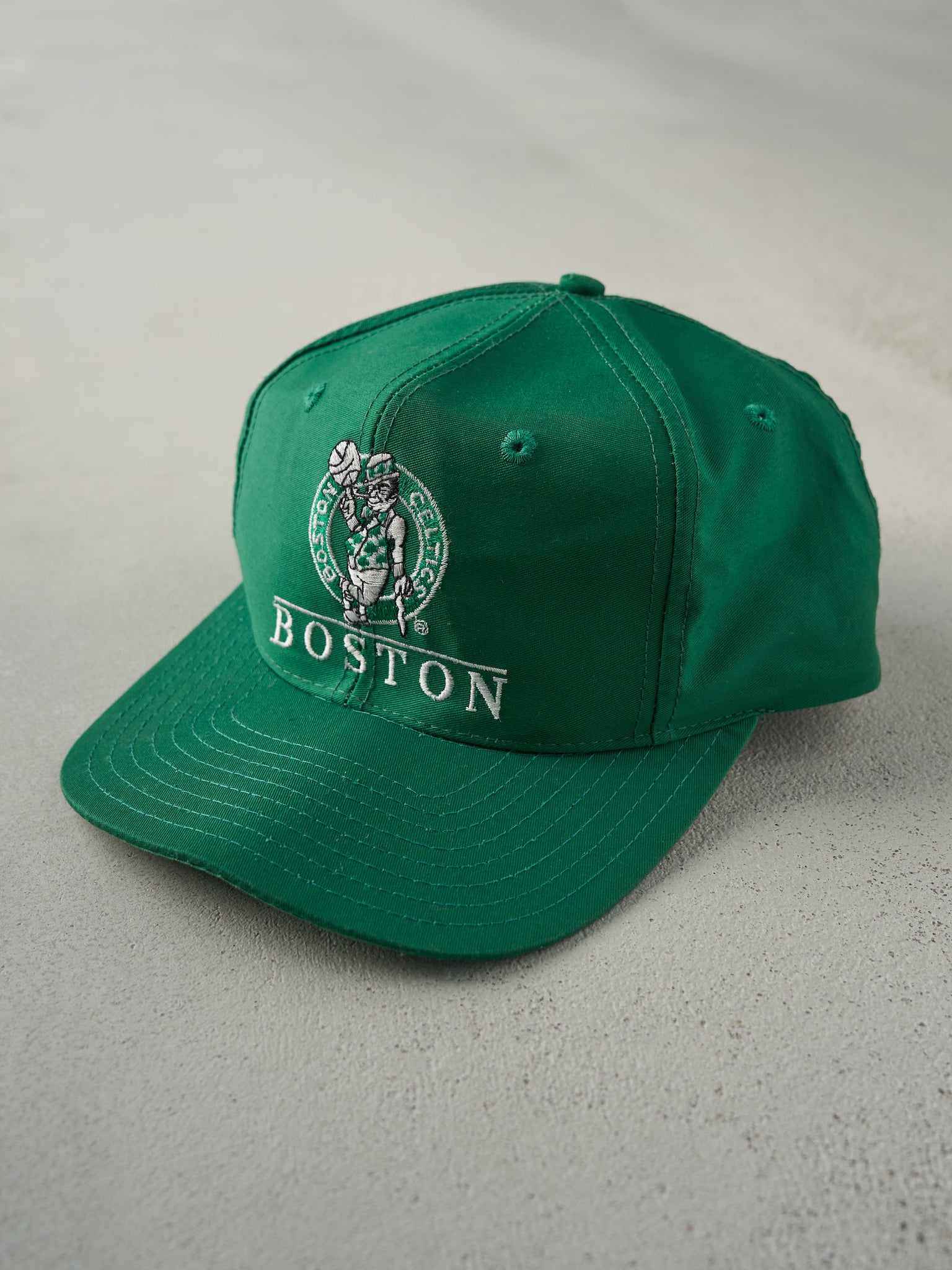 Vintage 90s Green Boston Celtics Embroidered Snap Back Hat