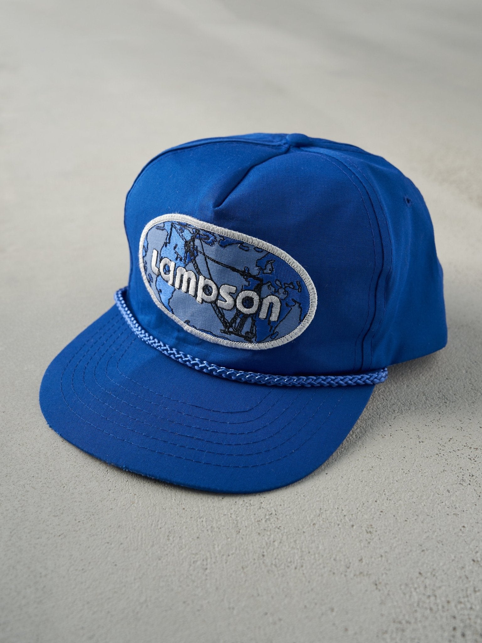 Vintage 90s Blue Lampson Snapback Hat