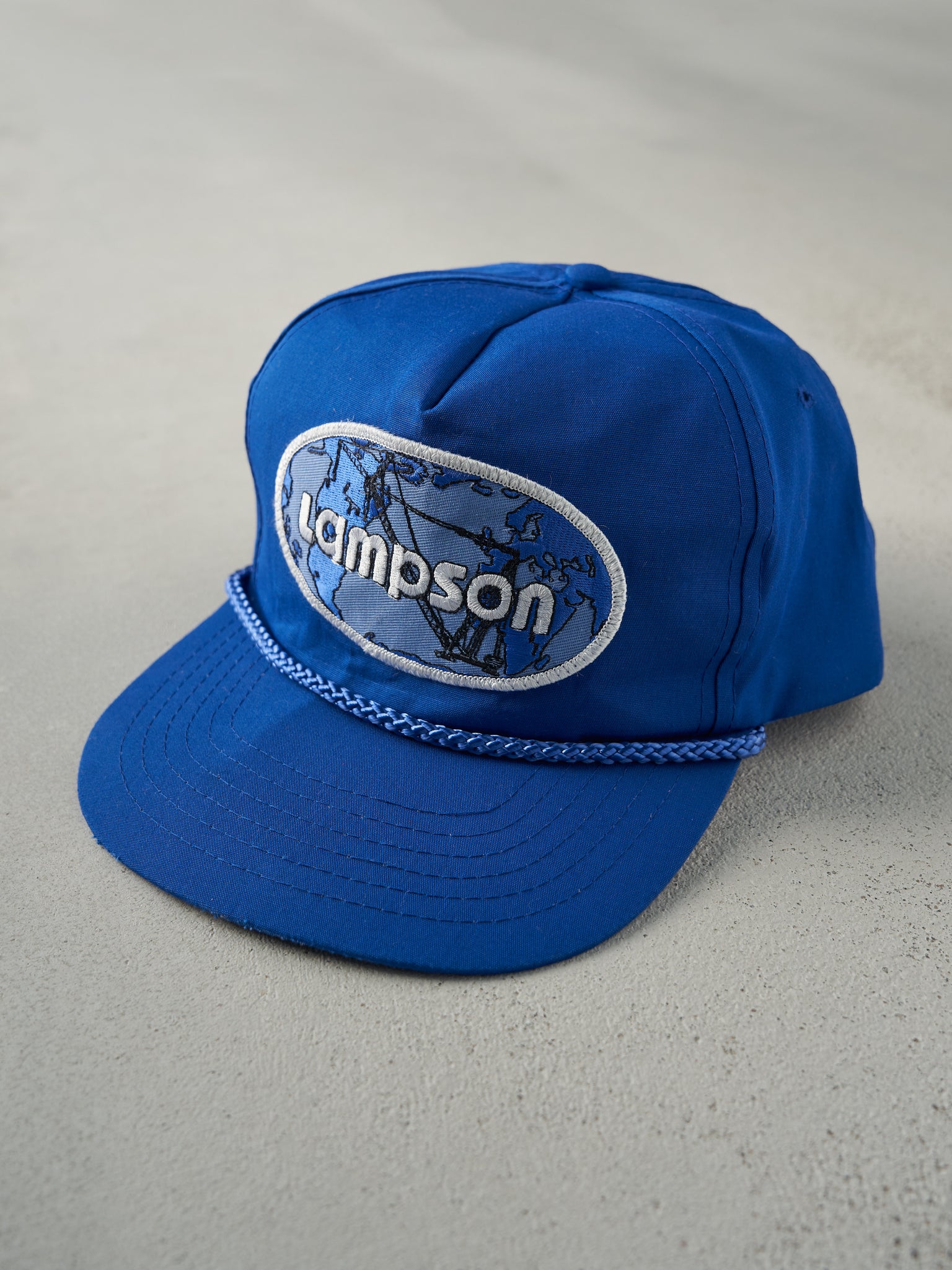 Vintage 90s Blue Lampson Snapback Hat