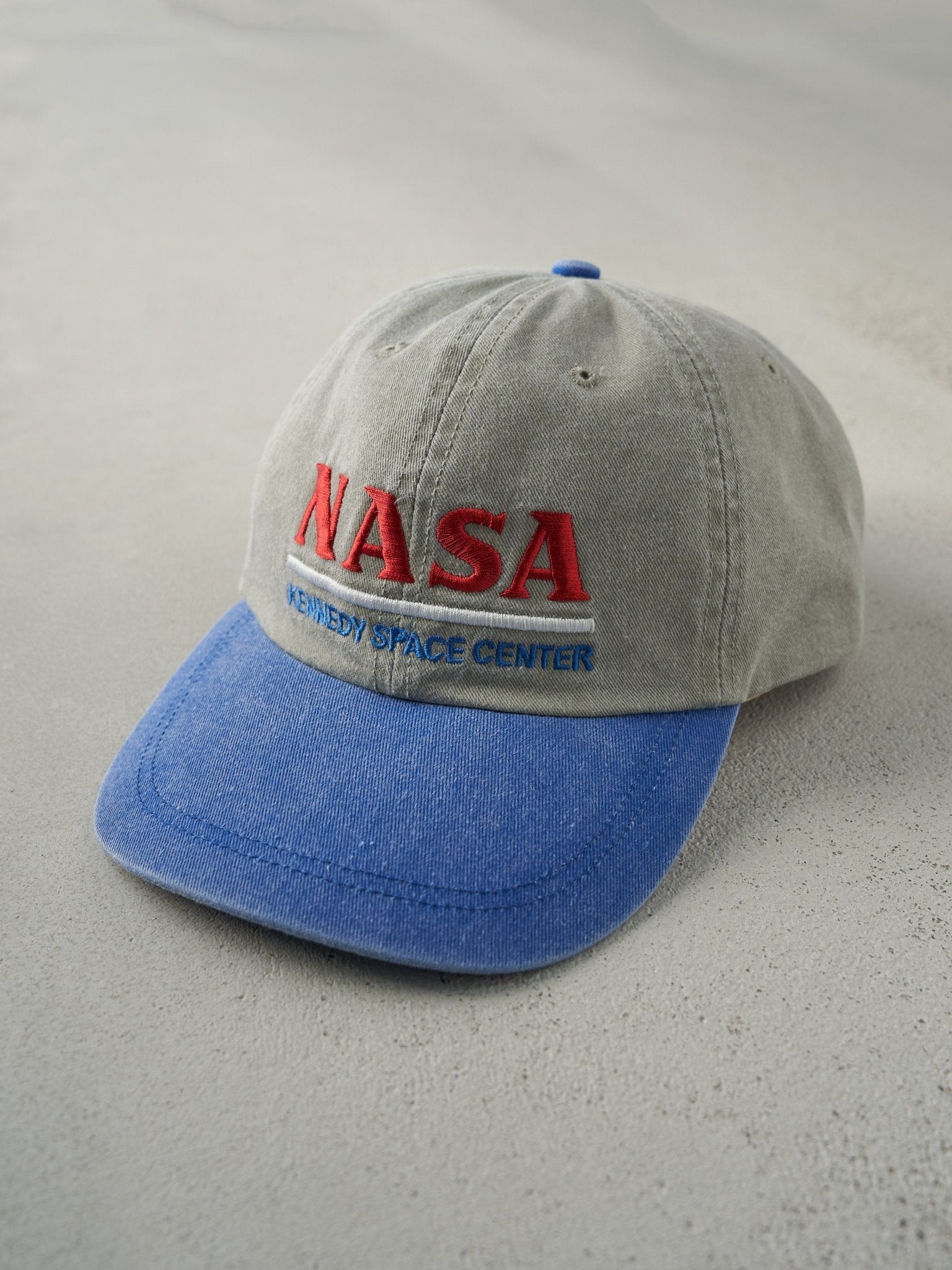 Vintage 90s Beige Nasa Kennedy Space Centre Strapback Hat