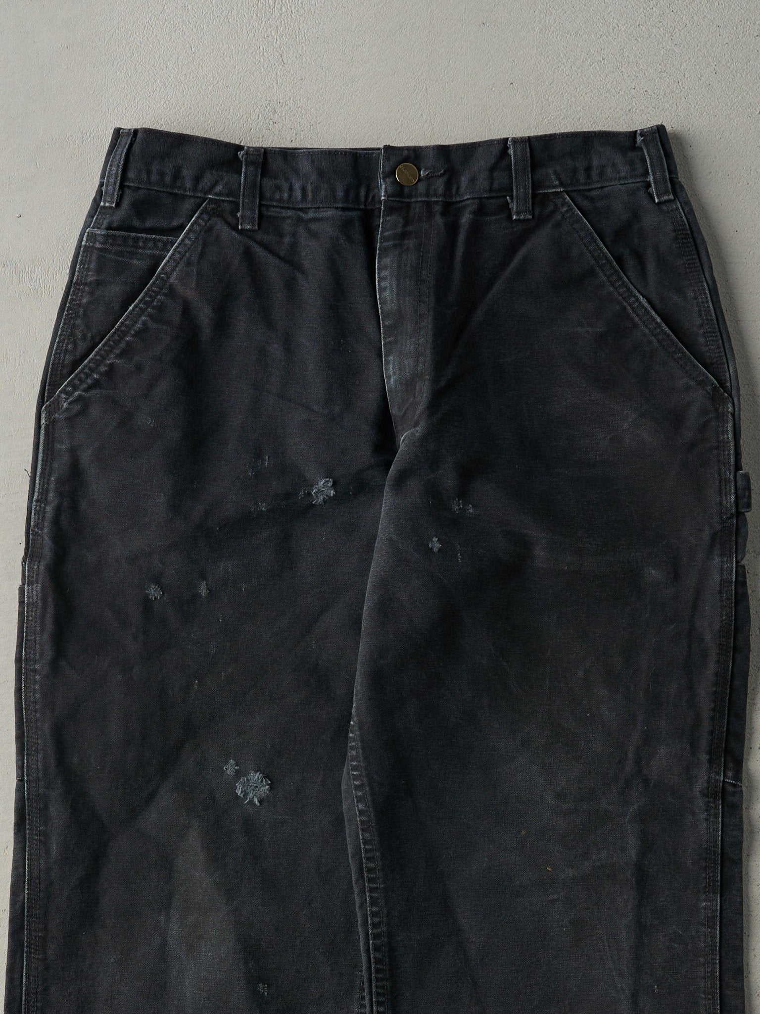 Vintage Y2K Faded Black Carhartt Carpenter Pants (33x26.5)