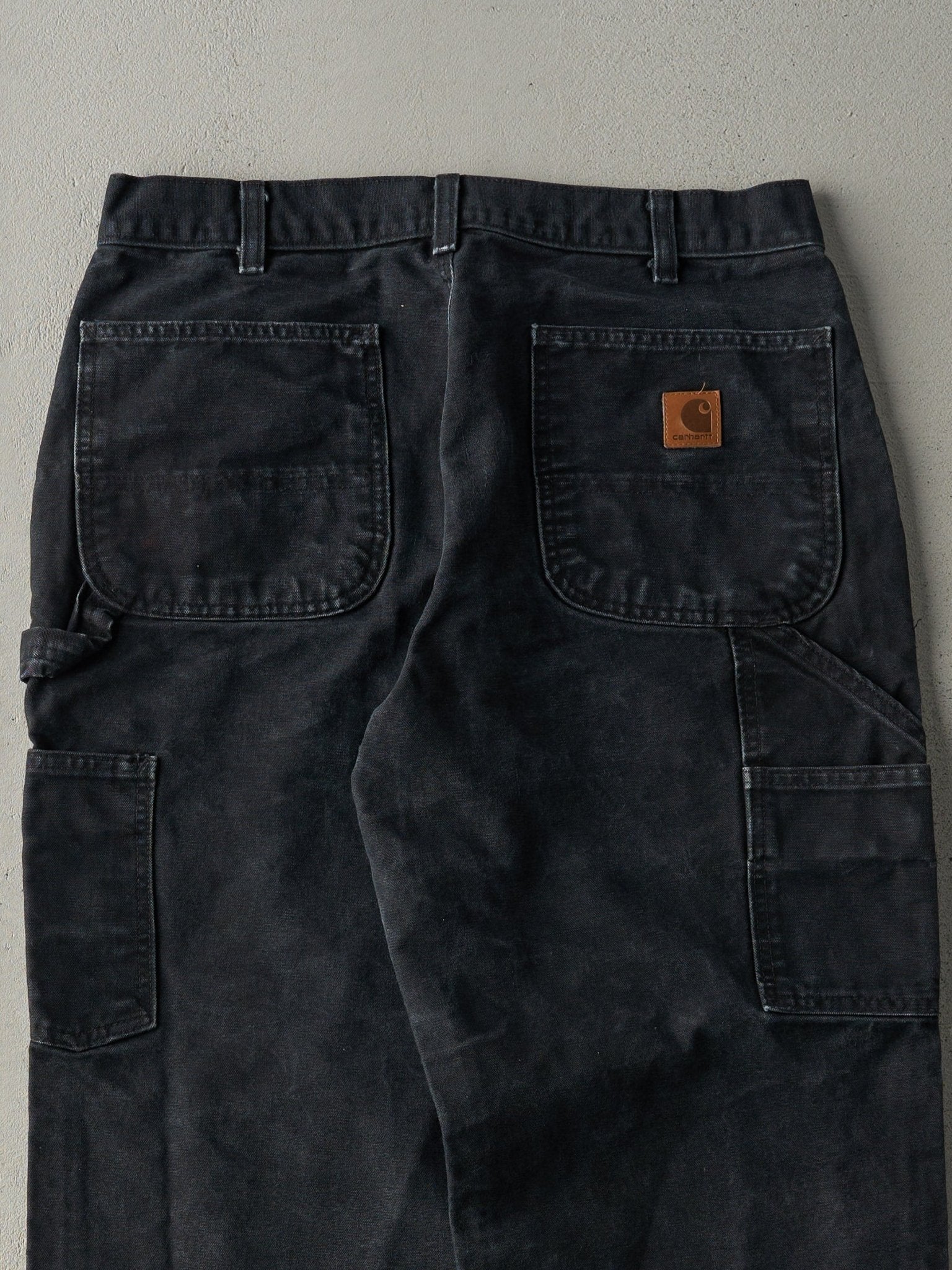 Vintage Y2K Faded Black Carhartt Carpenter Pants (33x26.5)