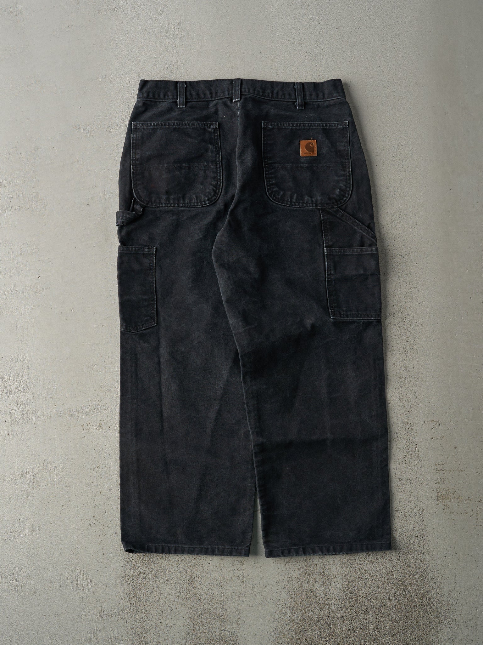 Vintage Y2K Faded Black Carhartt Carpenter Pants (33x26.5)
