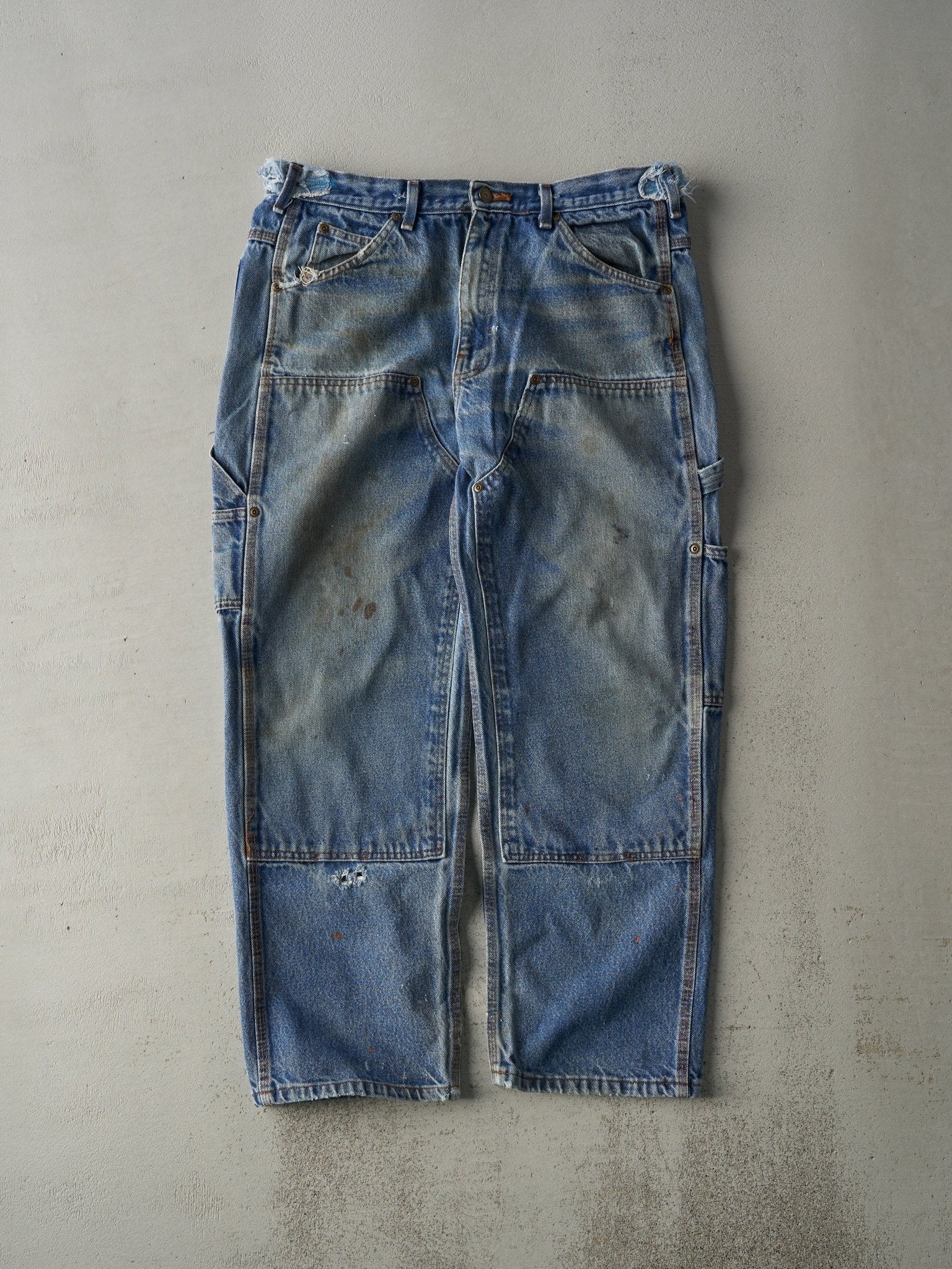 Vintage 90s Light Wash Key Apparel Double Knee Jeans (35x28.5)