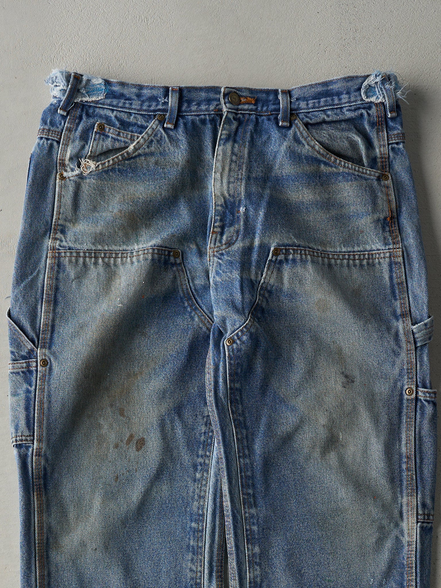 Vintage 90s Light Wash Key Apparel Double Knee Jeans (35x28.5)