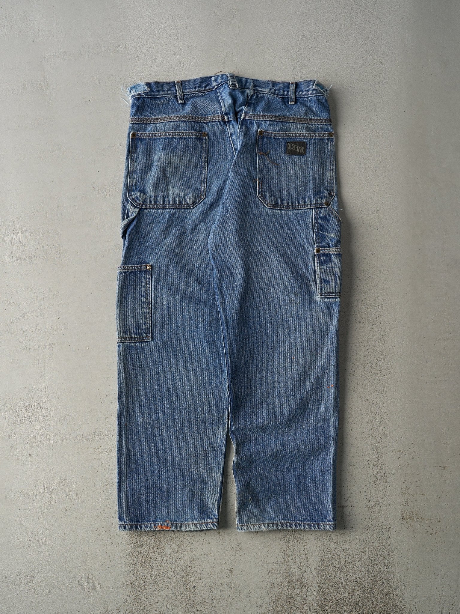 Vintage 90s Light Wash Key Apparel Double Knee Jeans (35x28.5)