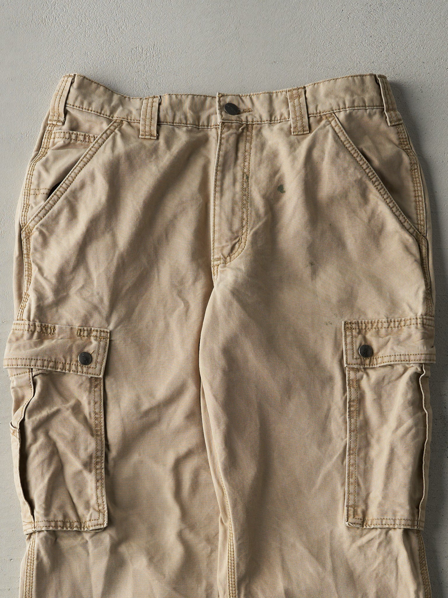 Vintage Y2K Beige Carhartt Light Weight Cargo Pants (32x31.5)