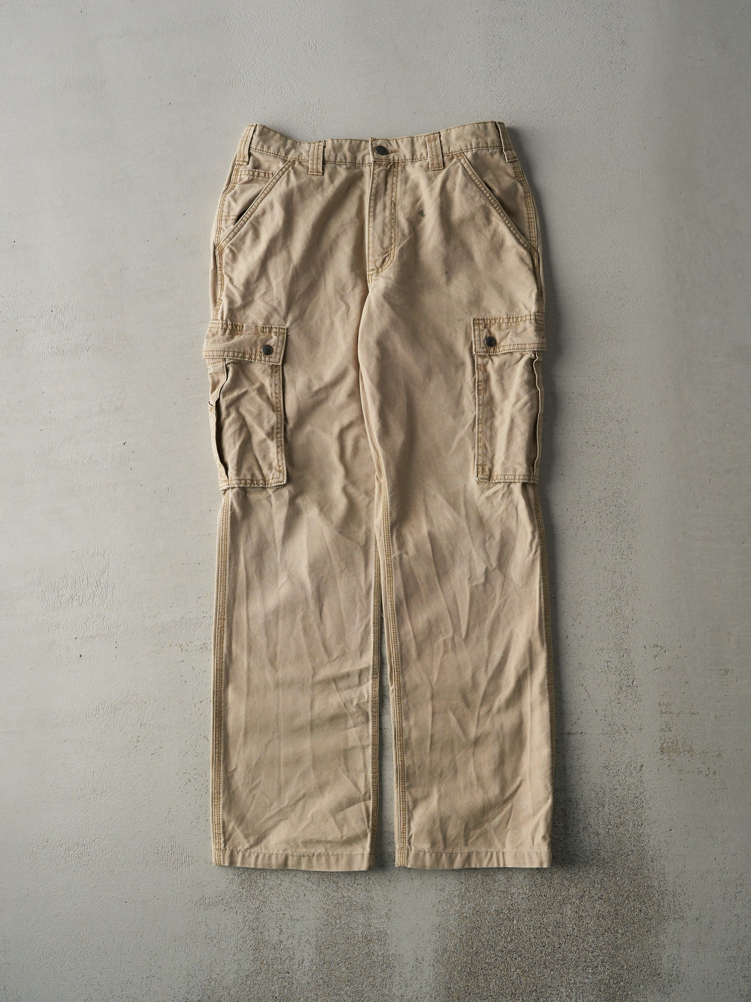 Vintage Y2K Beige Carhartt Light Weight Cargo Pants (32x31.5)