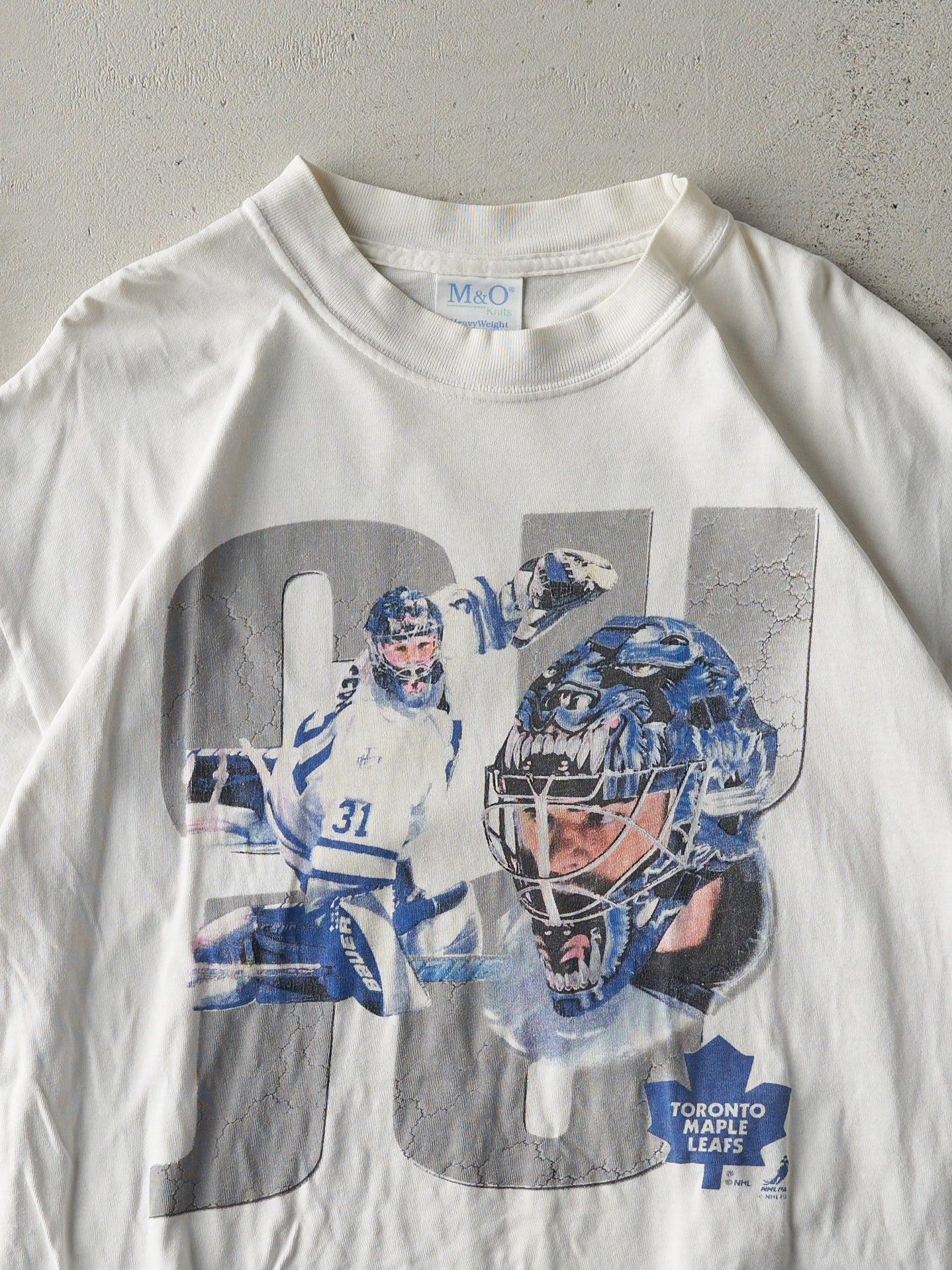 Vintage 99' White Toronto Maple Leafs Curtis Joseph Player Tee (M)