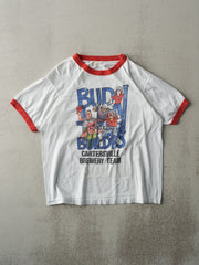 Vintage 80s White "Bud Builders" Ringer Tee (M)