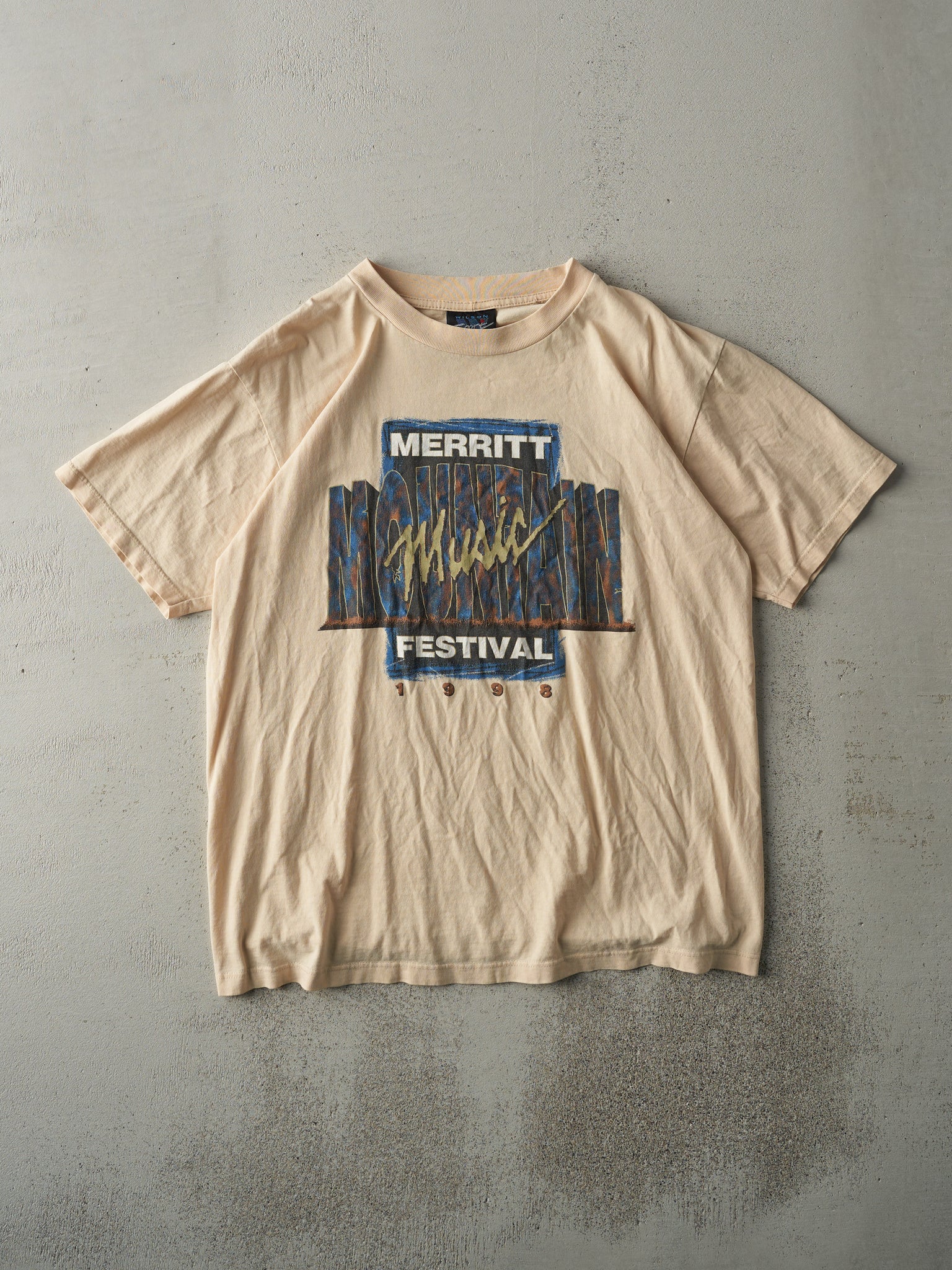 Vintage 98' Beige Merritt Mountain Music Festival Tee (M)