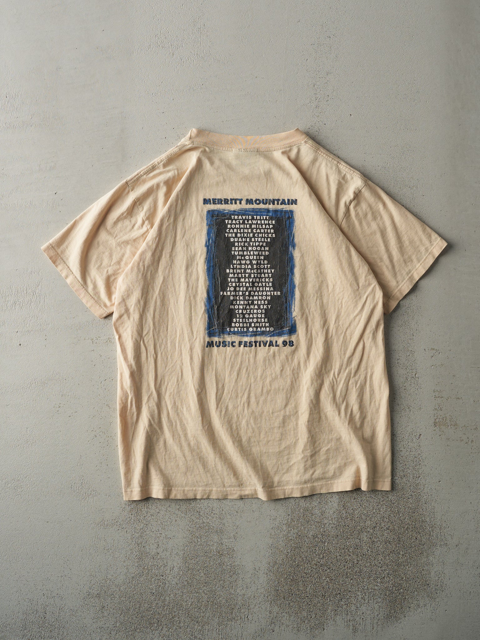 Vintage 98' Beige Merritt Mountain Music Festival Tee (M)