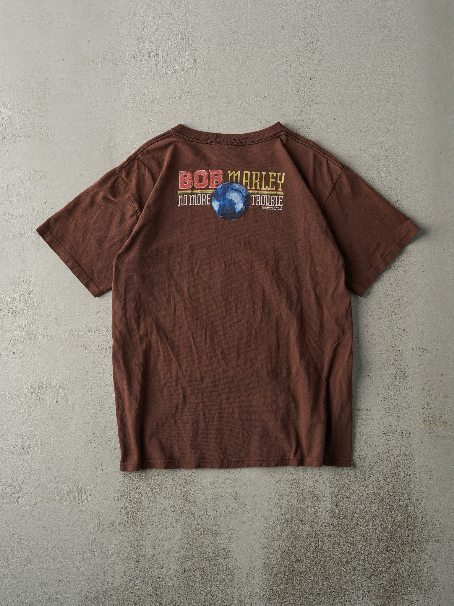 Vintage 03' Chocolate Brown Bob Marley "No More Trouble" Tee (M)