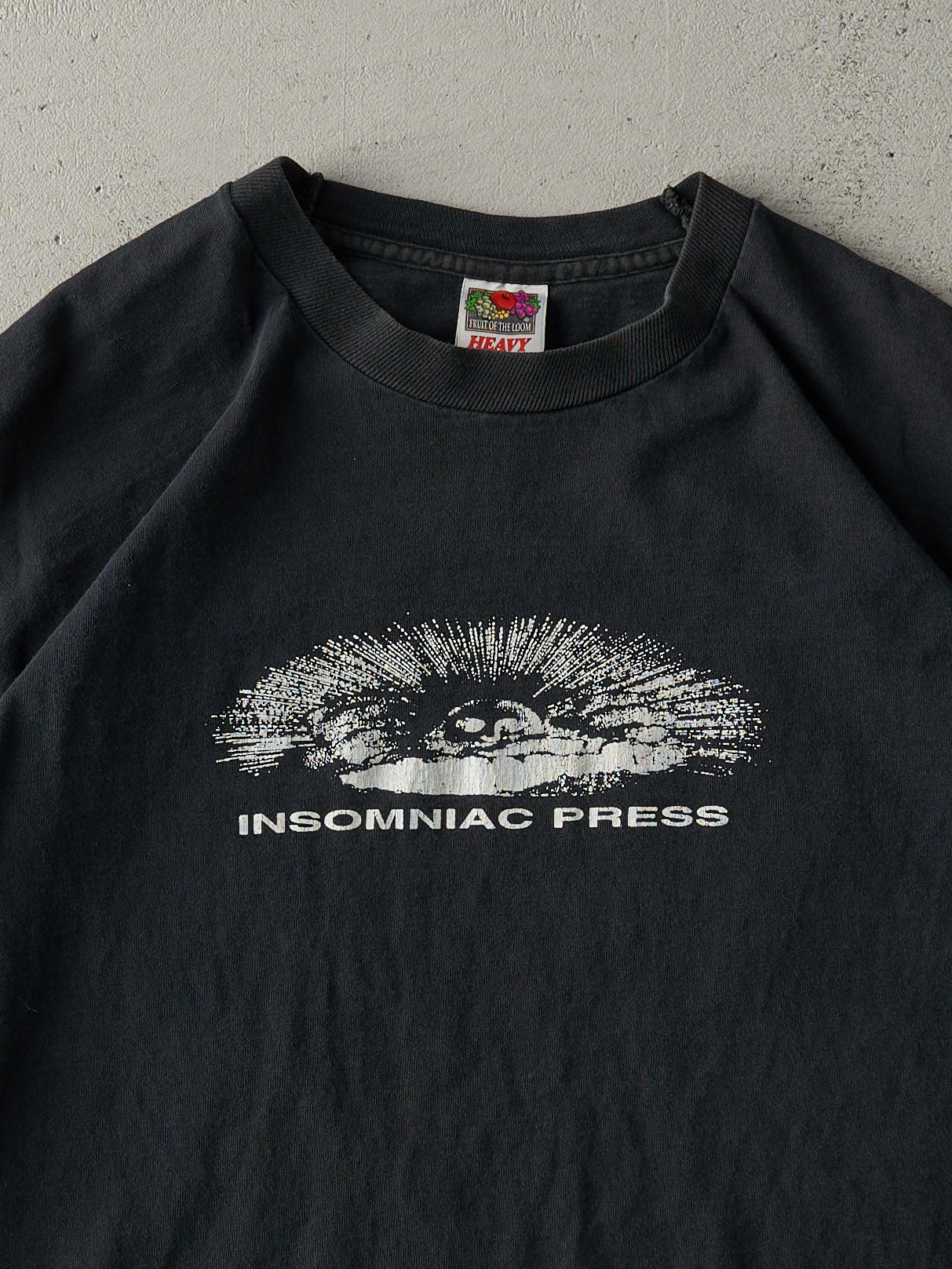 Vintage Y2K Faded Black Insomniac Press Tee (M)