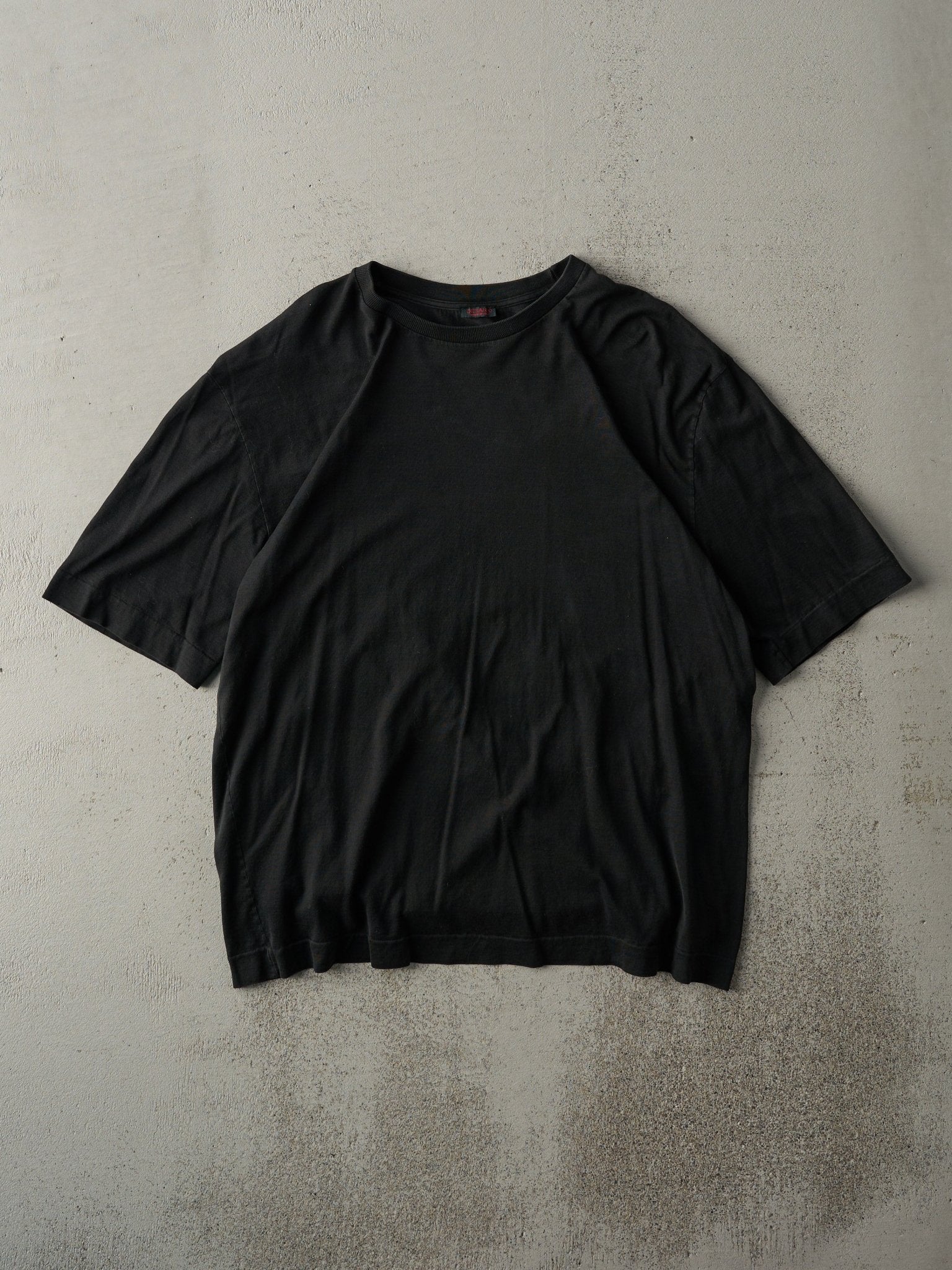 Vintage 80s Black Single Stitch Blank Tee (M)