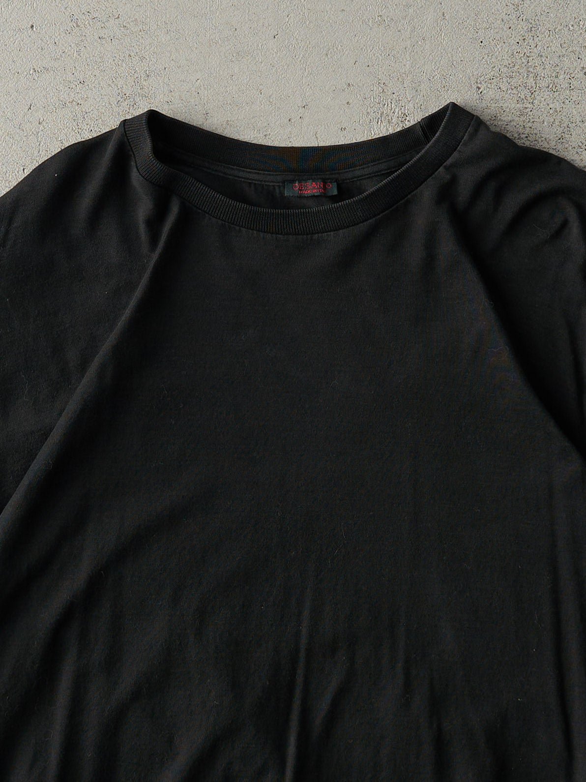 Vintage 80s Black Single Stitch Blank Tee (M)