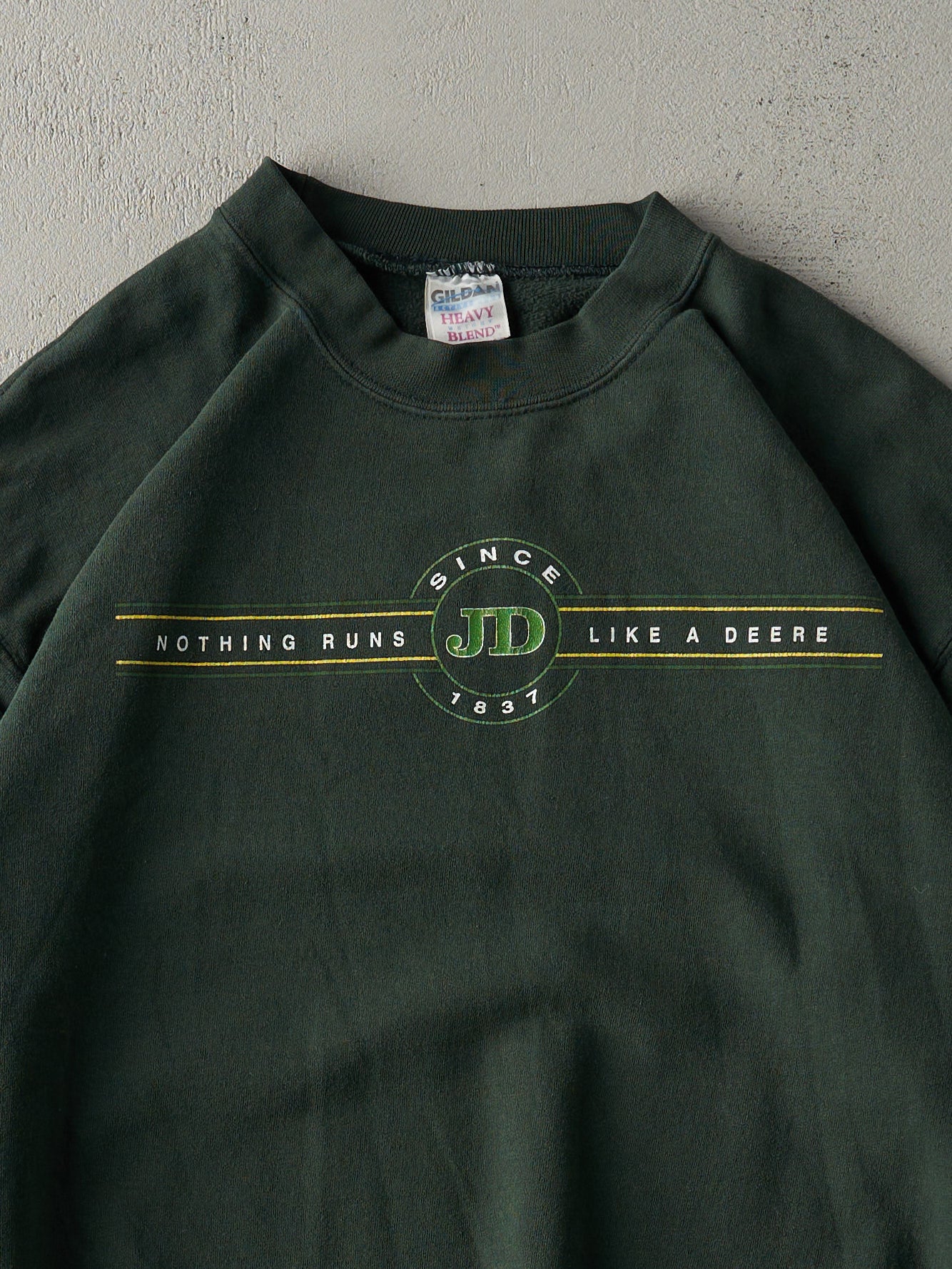 Vintage Y2K Forest Green John Deere Crewneck (M)