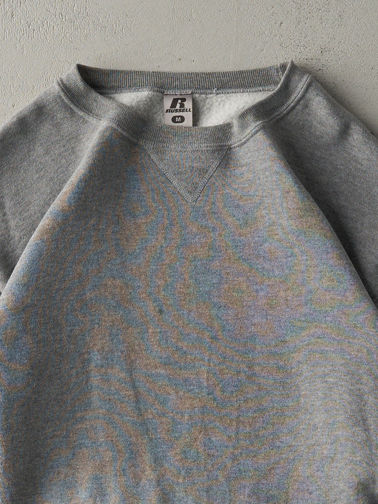 Vintage Y2K Grey Russell Athletics Blank Crewneck (L)