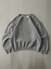 Vintage Y2K Grey Russell Athletics Blank Crewneck (L)