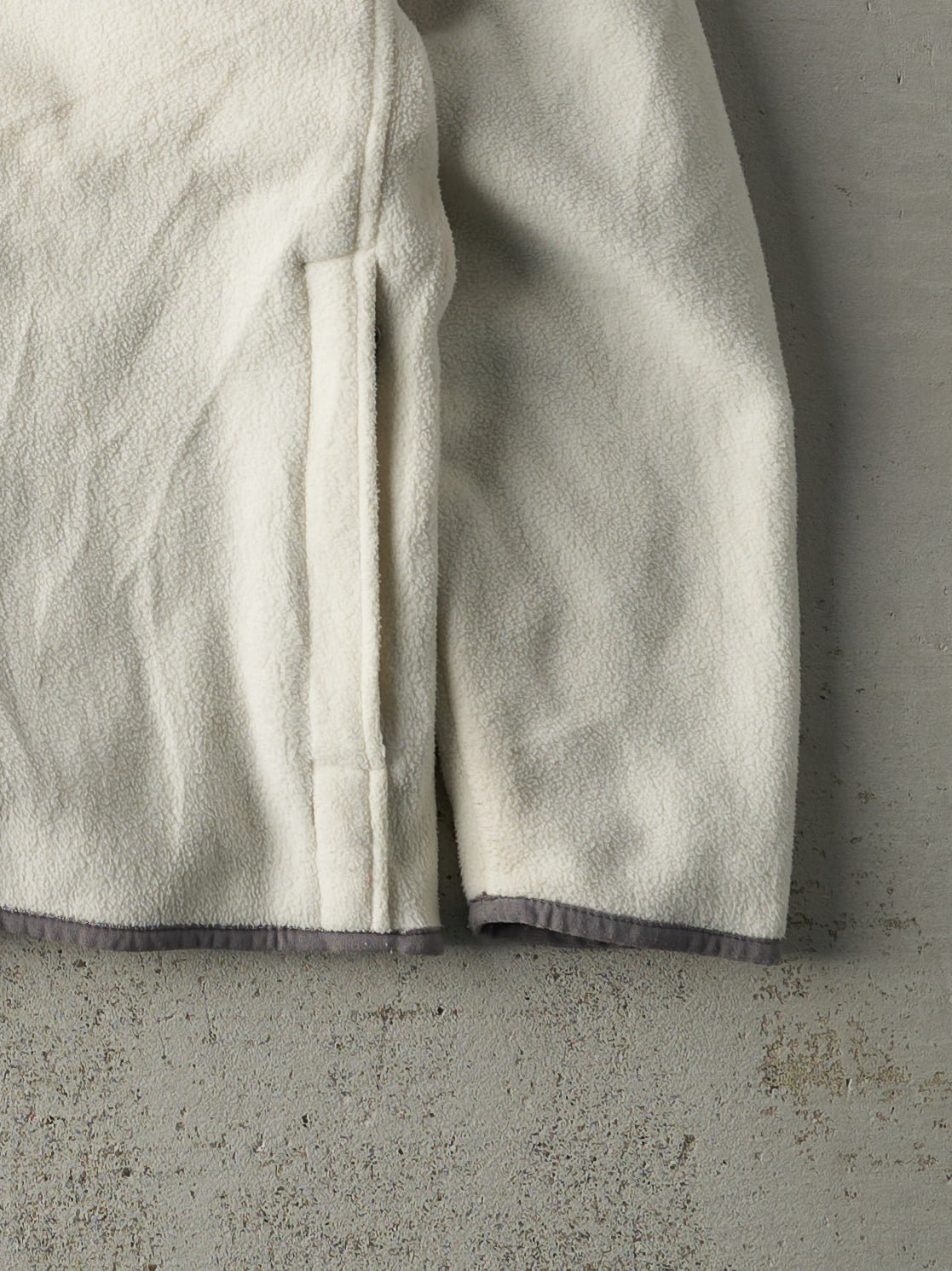 Vintage 90s White The North Face Fleece Zip Up Sweater (S/M)