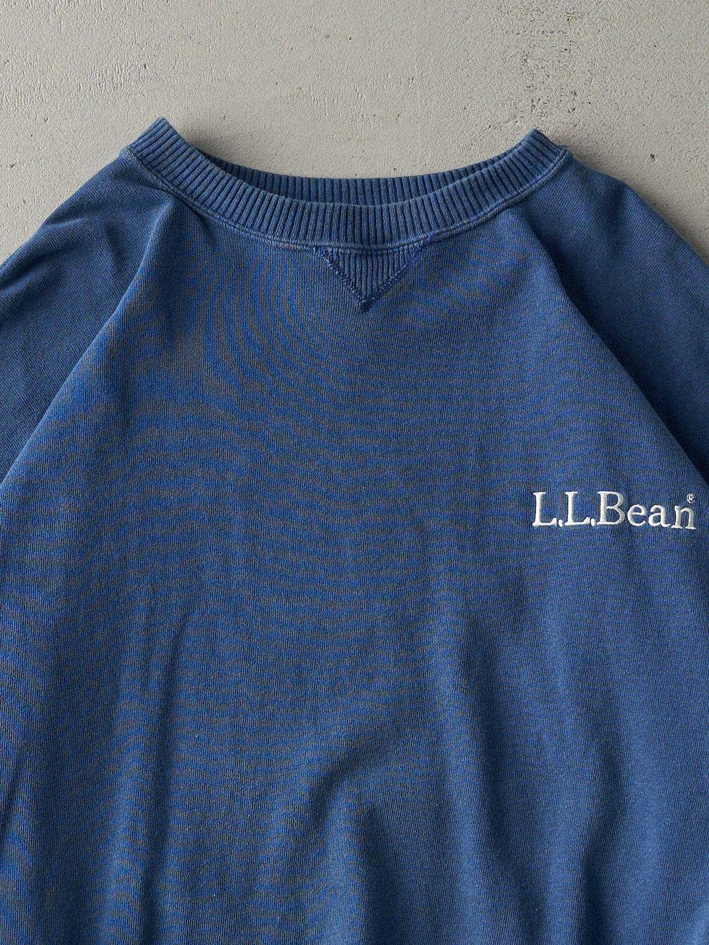 Vintage 90s Slate Blue LL Bean Embroidered Logo Crewneck (XL)